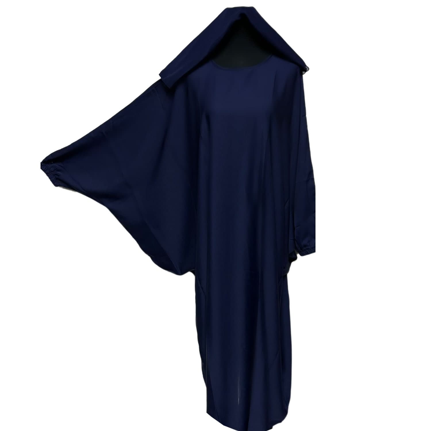 Batwing Farasha Abaya Jalabiya Arab Long Dress With Elastic Cuff sleeve - image 4