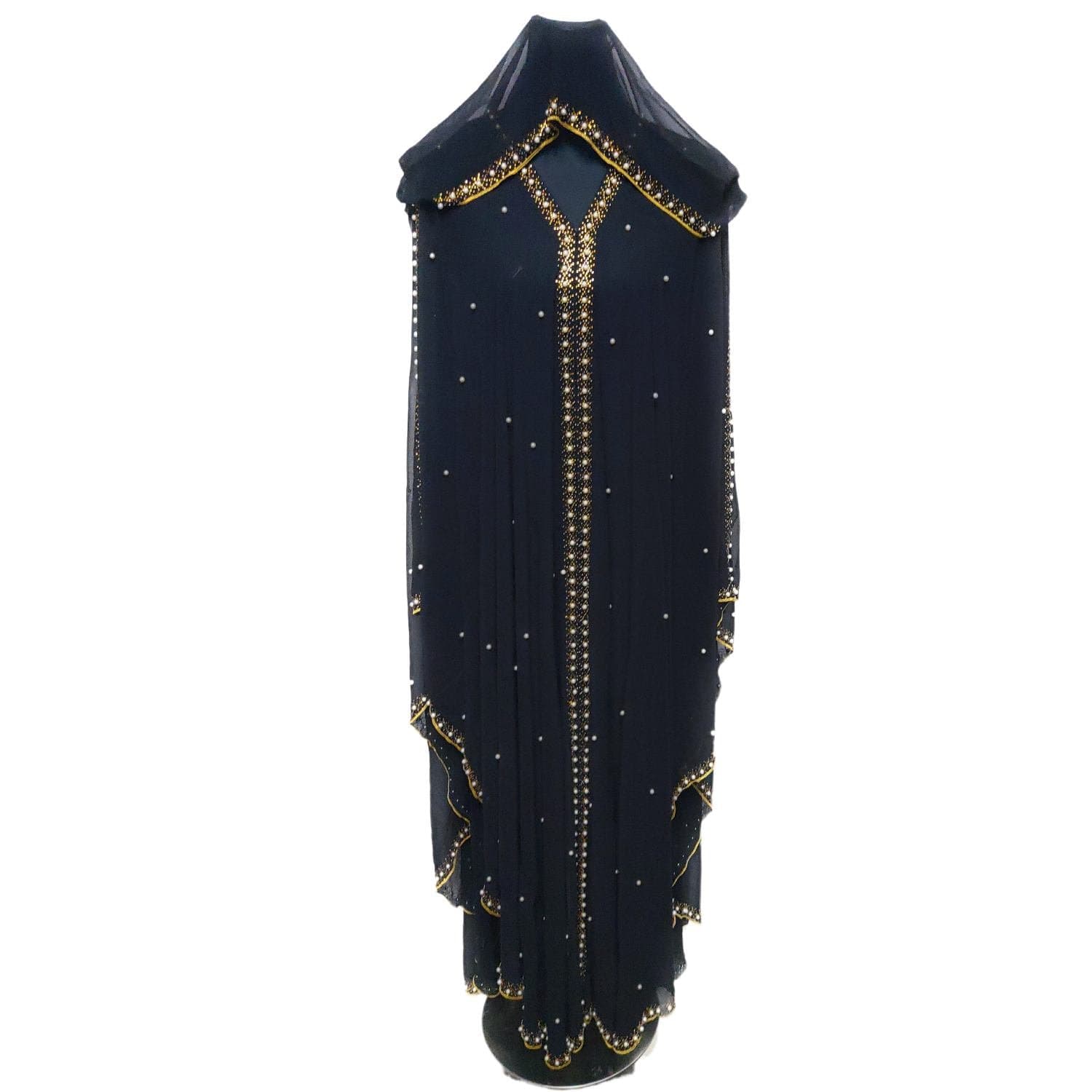 Luxury Women Black Abaya Jalabiya  Farasha Long Dress - image 4