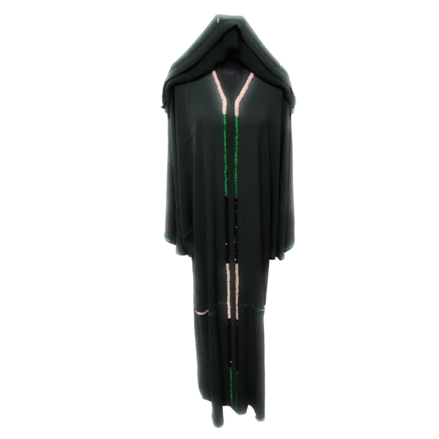 Aya Green Butterfly Abaya Farasha Jalabiya Arab Dress - image 4