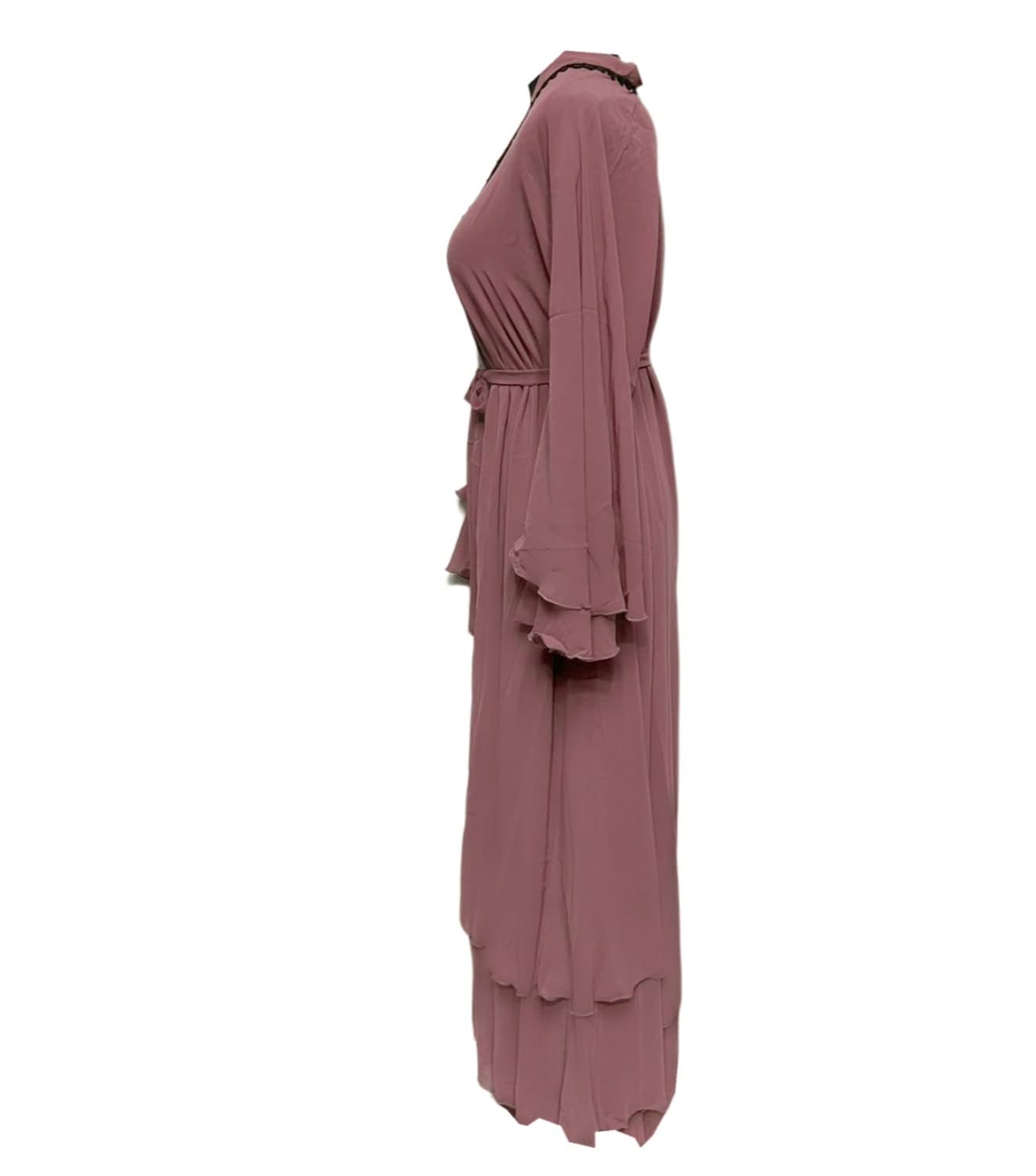 Women's Open Front Chiffon Abaya Jalabiya long dress - image 5