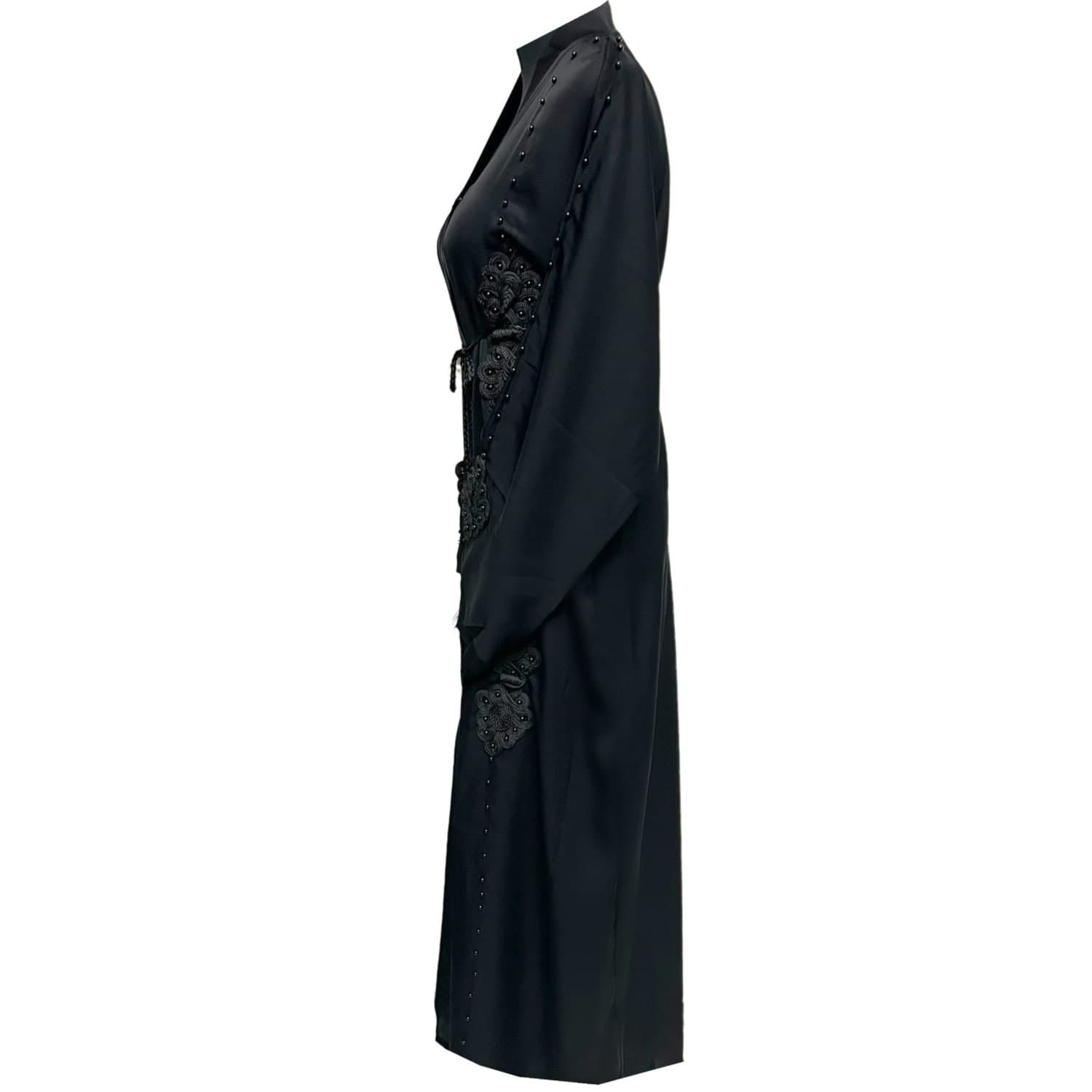 Black Modest Women Abaya Farasha Jalabiya Arab Dress - image 4