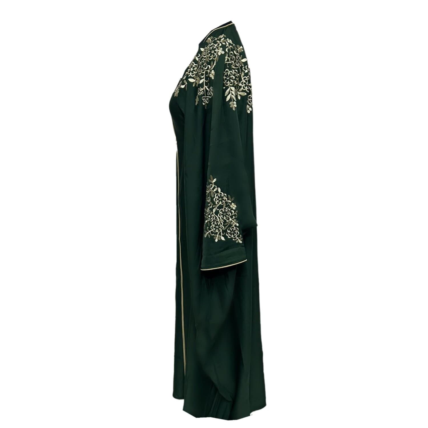 Sumaya Green Batwing Abaya Farasha Jalabiya Arab Dress With Embroidery - image 5