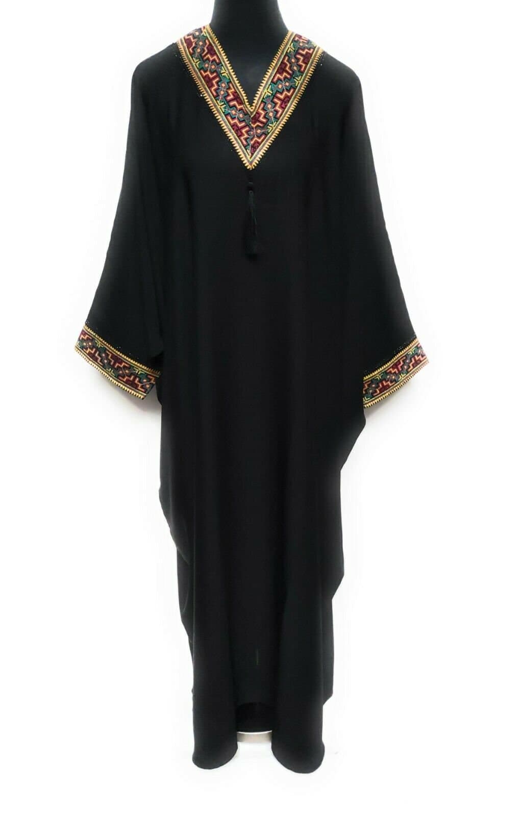 Latest Design Women Black Batwing Abaya Farasha Jilbab - image 4