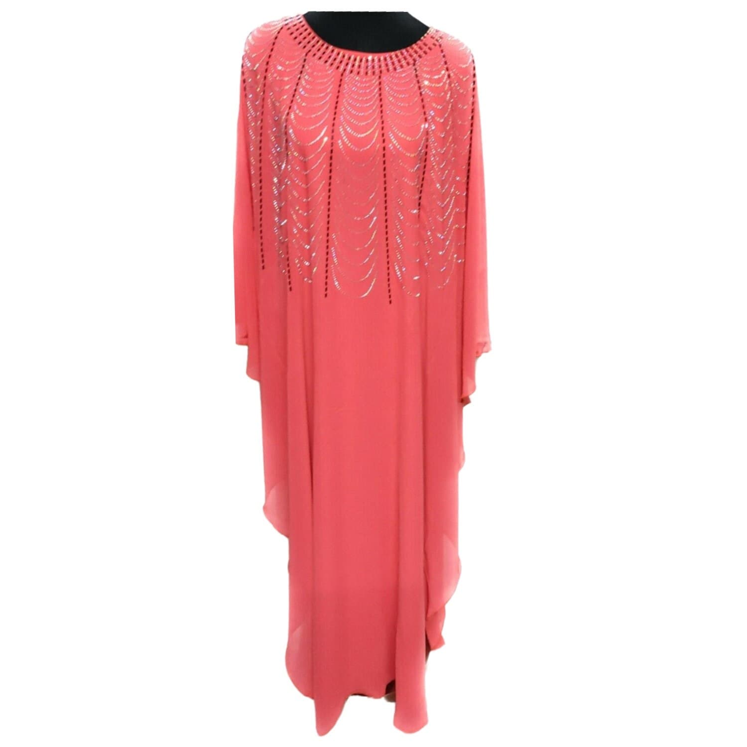 Luxury women stone work Abaya Jalabiya Arab Long Dress - image 4