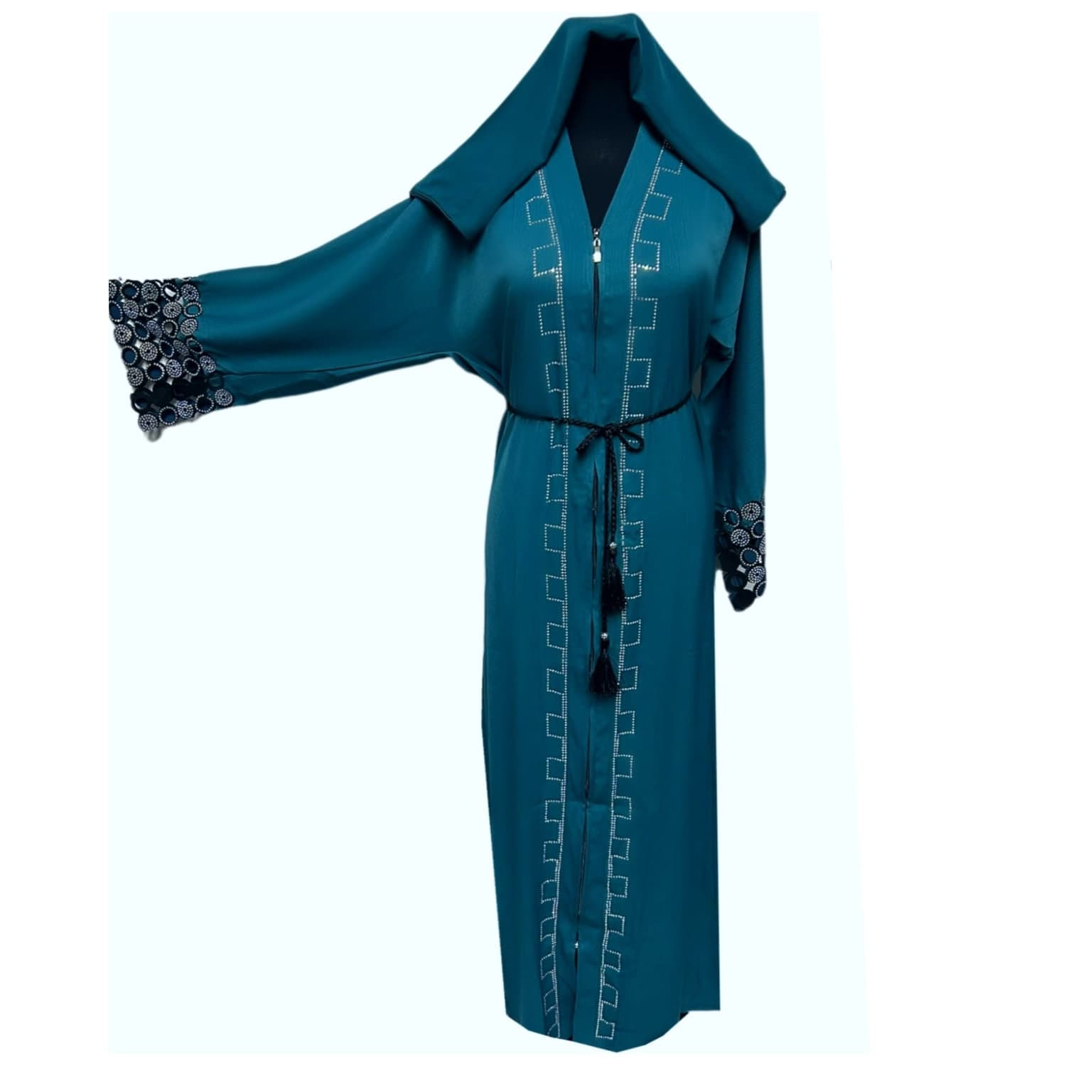Women's Stone Works Abaya Jalabiya Arab Long Dress (Copy) - image 3