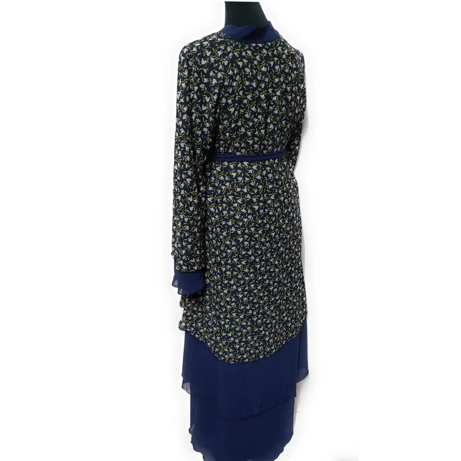 Women's Black Open Front Chiffon Abaya - image 5