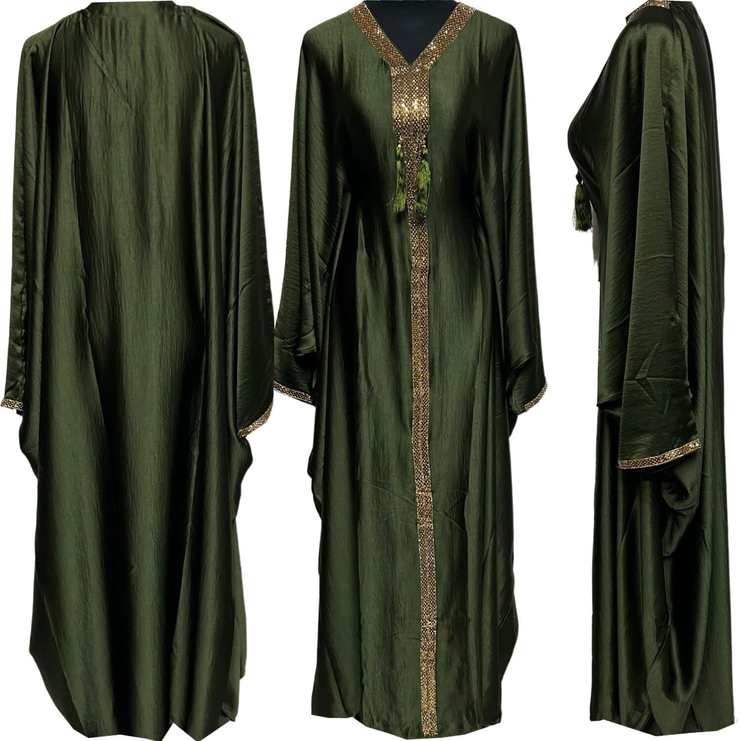 Women Batwing Abaya Farasha Jalabiya Arab Long Dress
