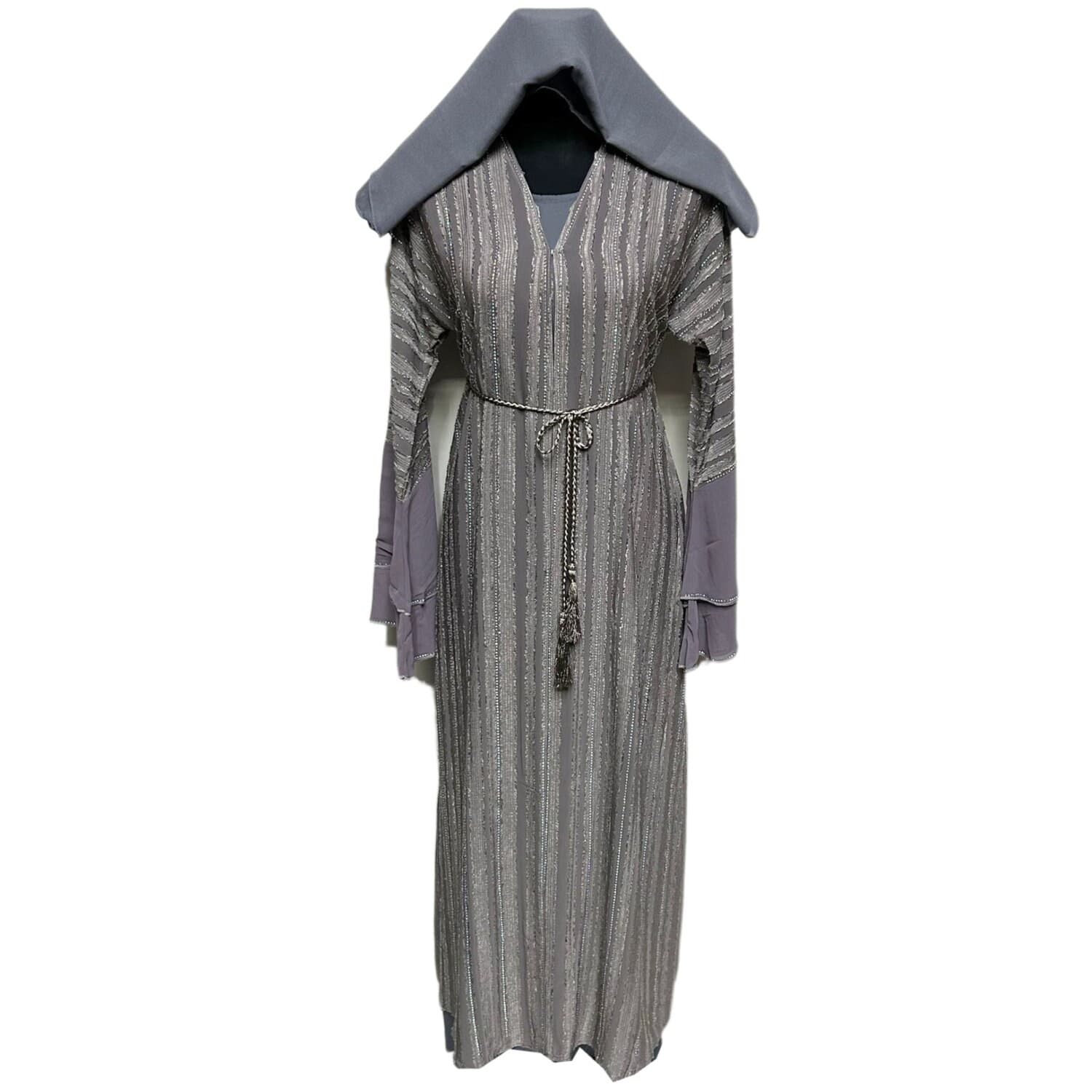 Classic Women's Abaya Farasha Jalabiya Arab Long Dress - image 5
