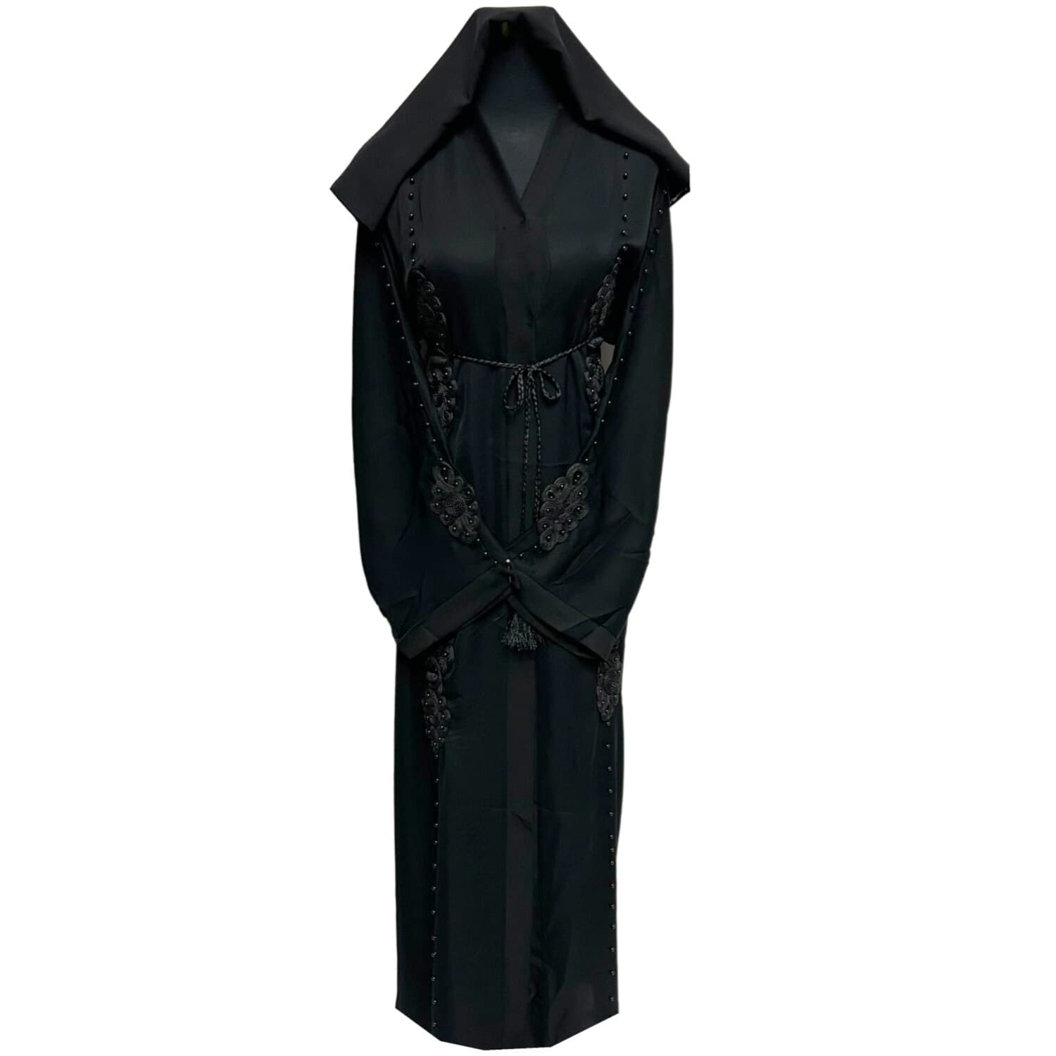 Black Modest Women Abaya Farasha Jalabiya Arab Dress - image 5