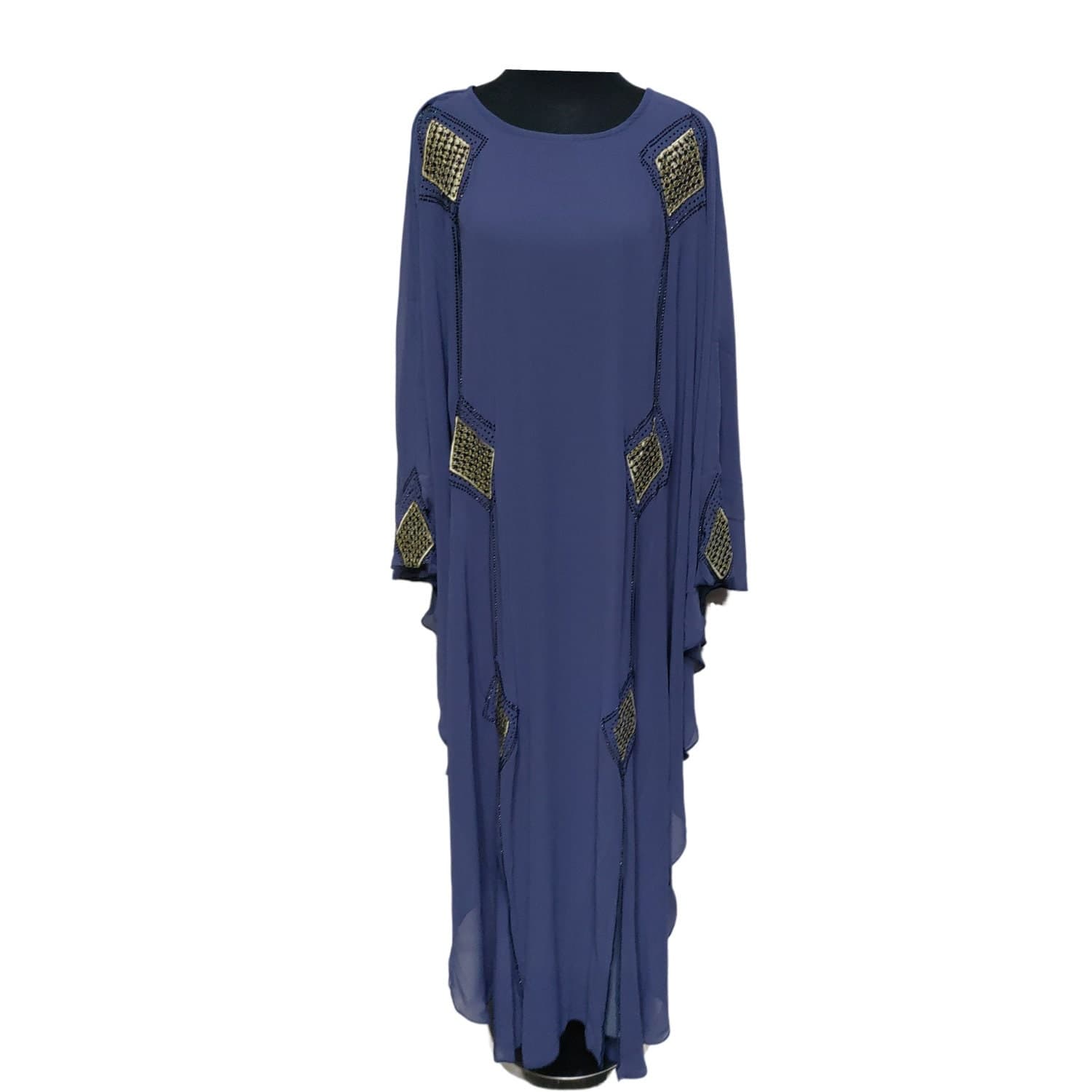 Luxury Women Grey Embroidery Abaya - image 4