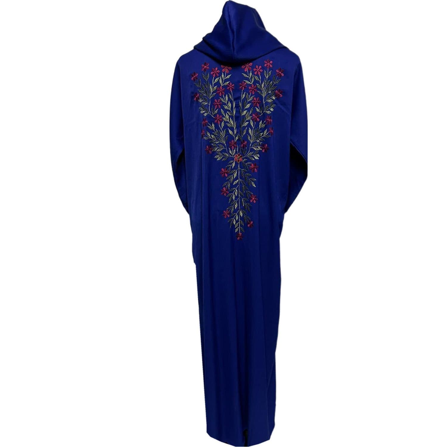 Women Moroccan Style Hooded Abaya Jalabiya long dress with Embroidery - image 4