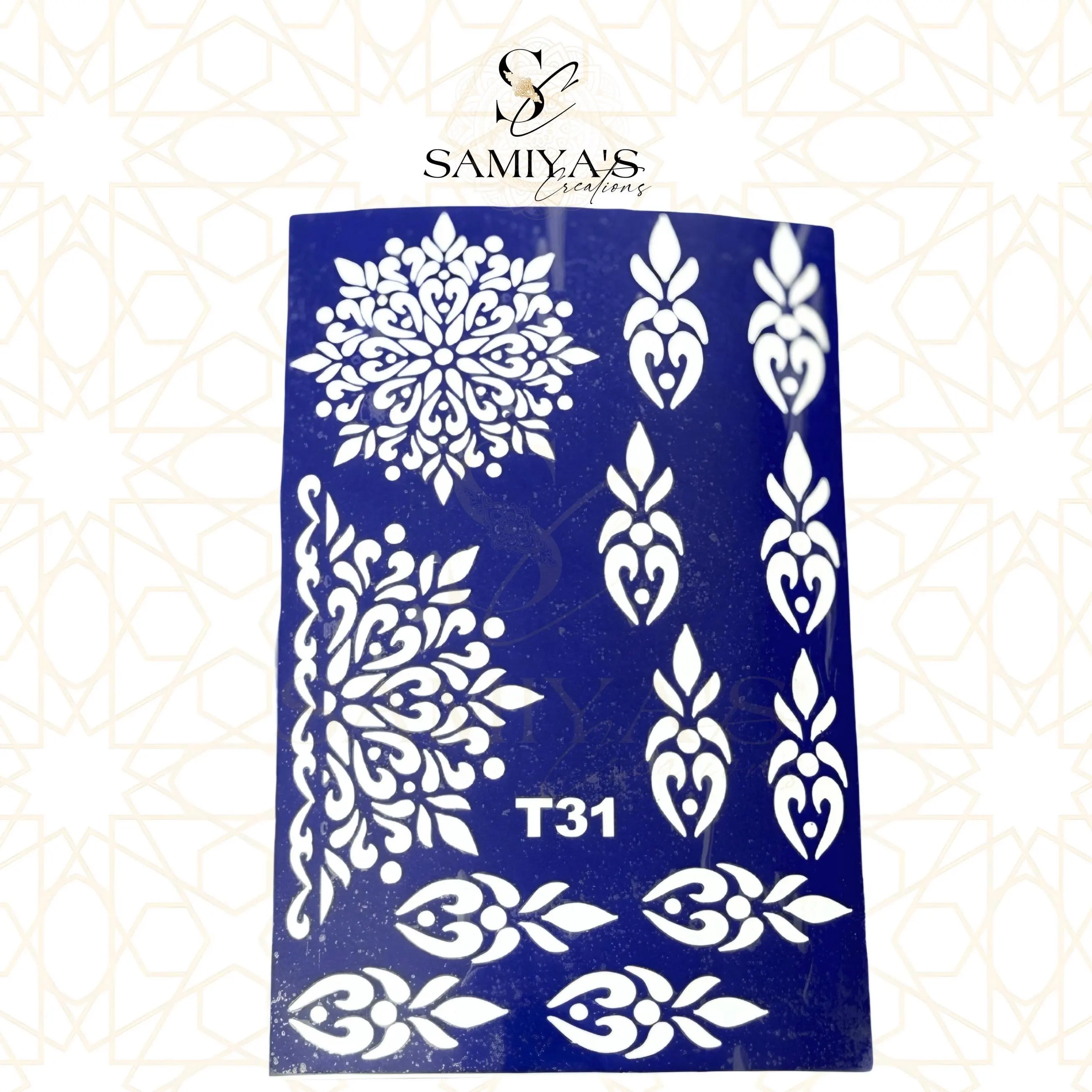 Mandala Henna Stencils -1 piece