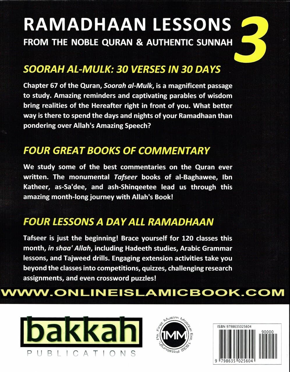 Ramadhaan Lessons : From the Noble Quran and Authentic Sunnah (Volume 3) By Moosaa Richardson - image 4