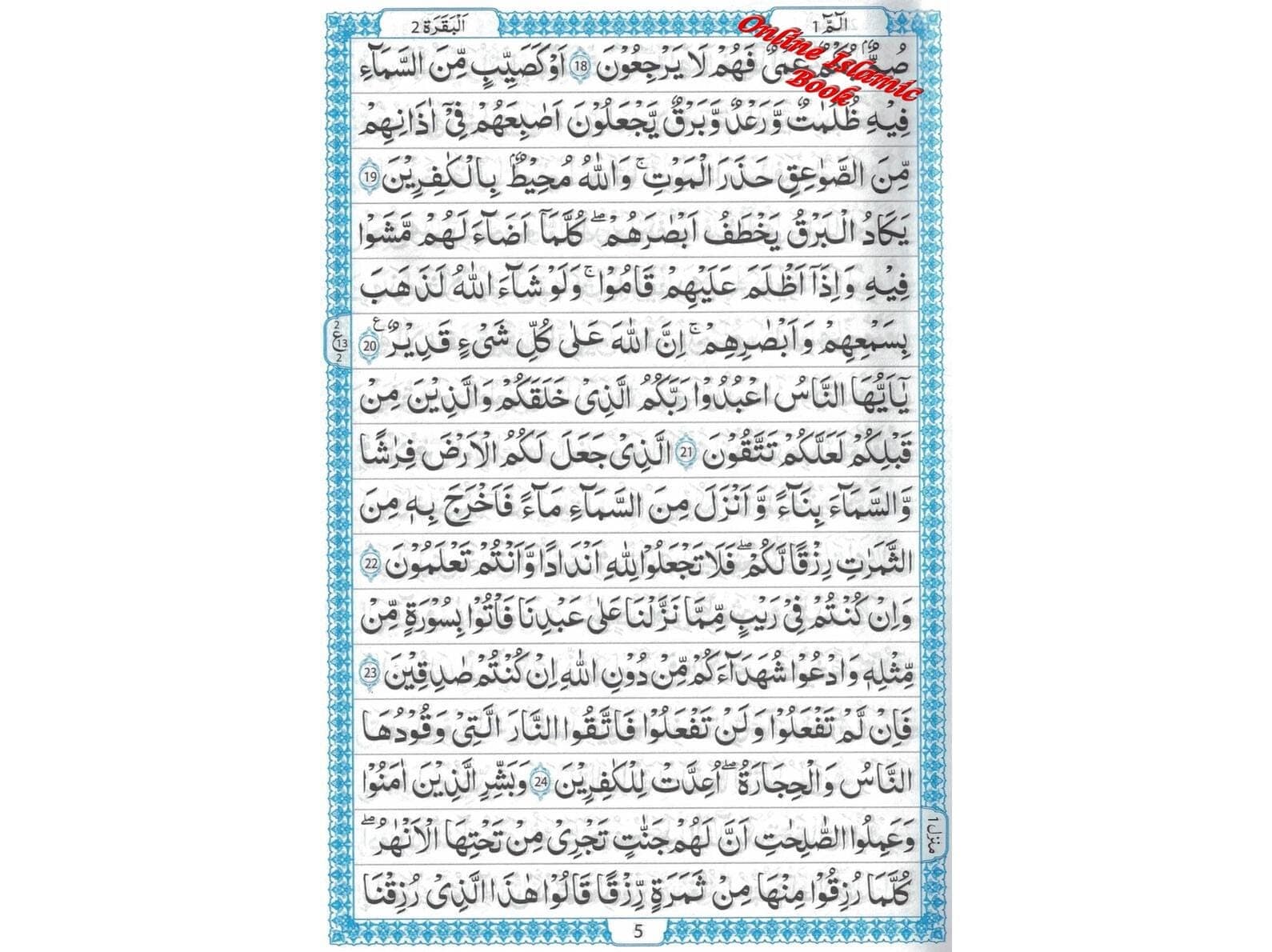 The Quran Arabic Only,16 Lines Pakistani / Indian/ Persian Script For Huffaz (Size 7.9 x 5.6 Inch) (Ref 7A) ,Medium Size - image 4
