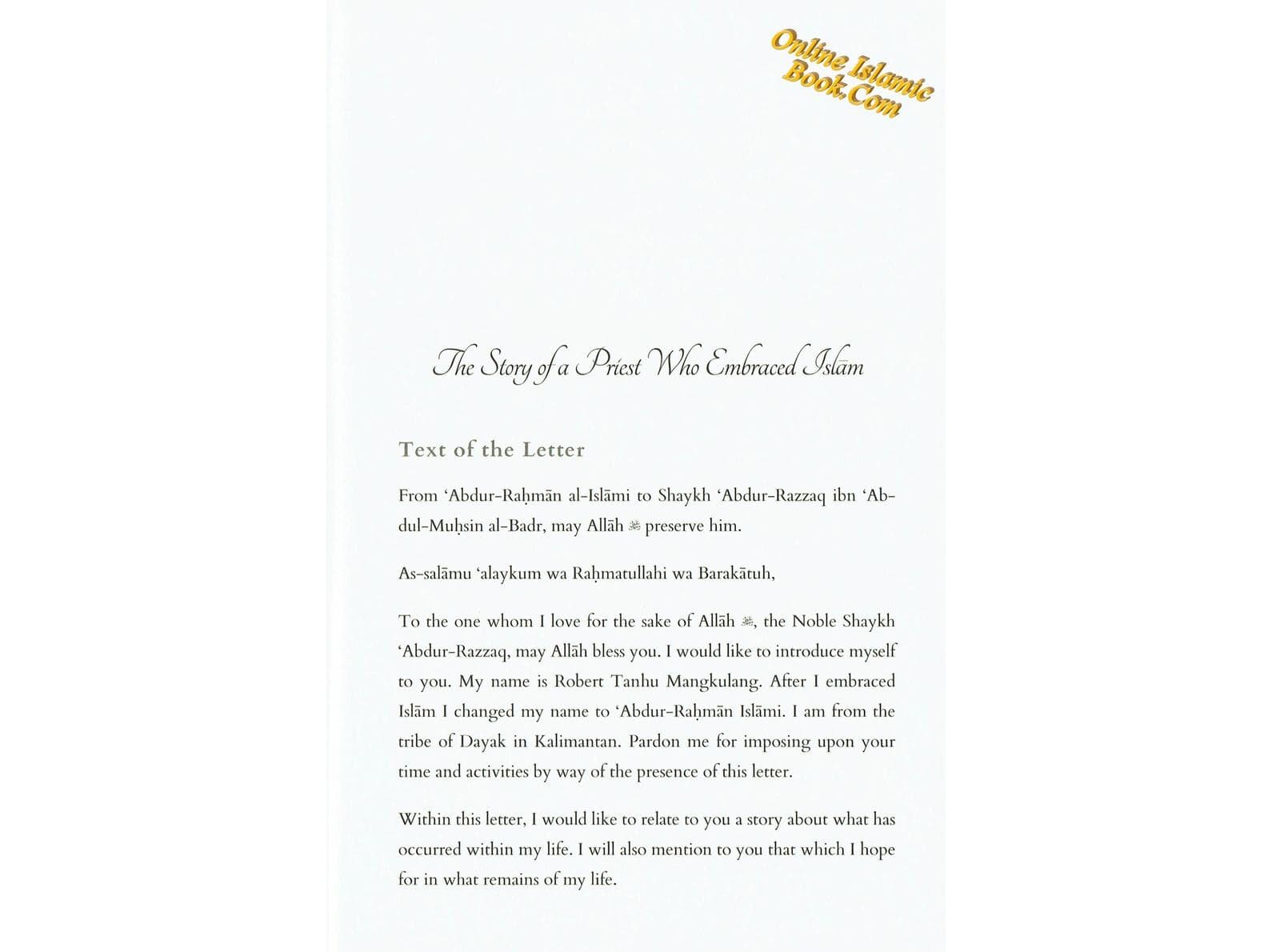 The Story of a Priest who Embraced Islam By Shaykh Abdur-Razzaq Al-Badr - image 5