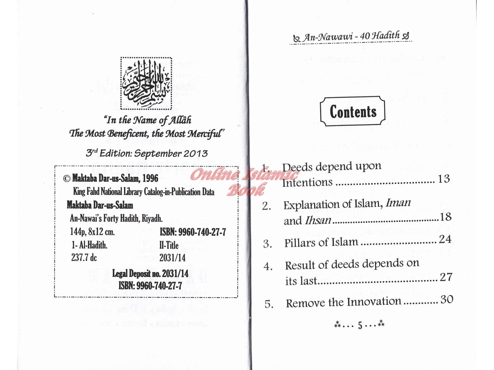 The collection of An-Nawawi 40 Hadith (Pocket Size) By Imam An- Nawawi - image 5