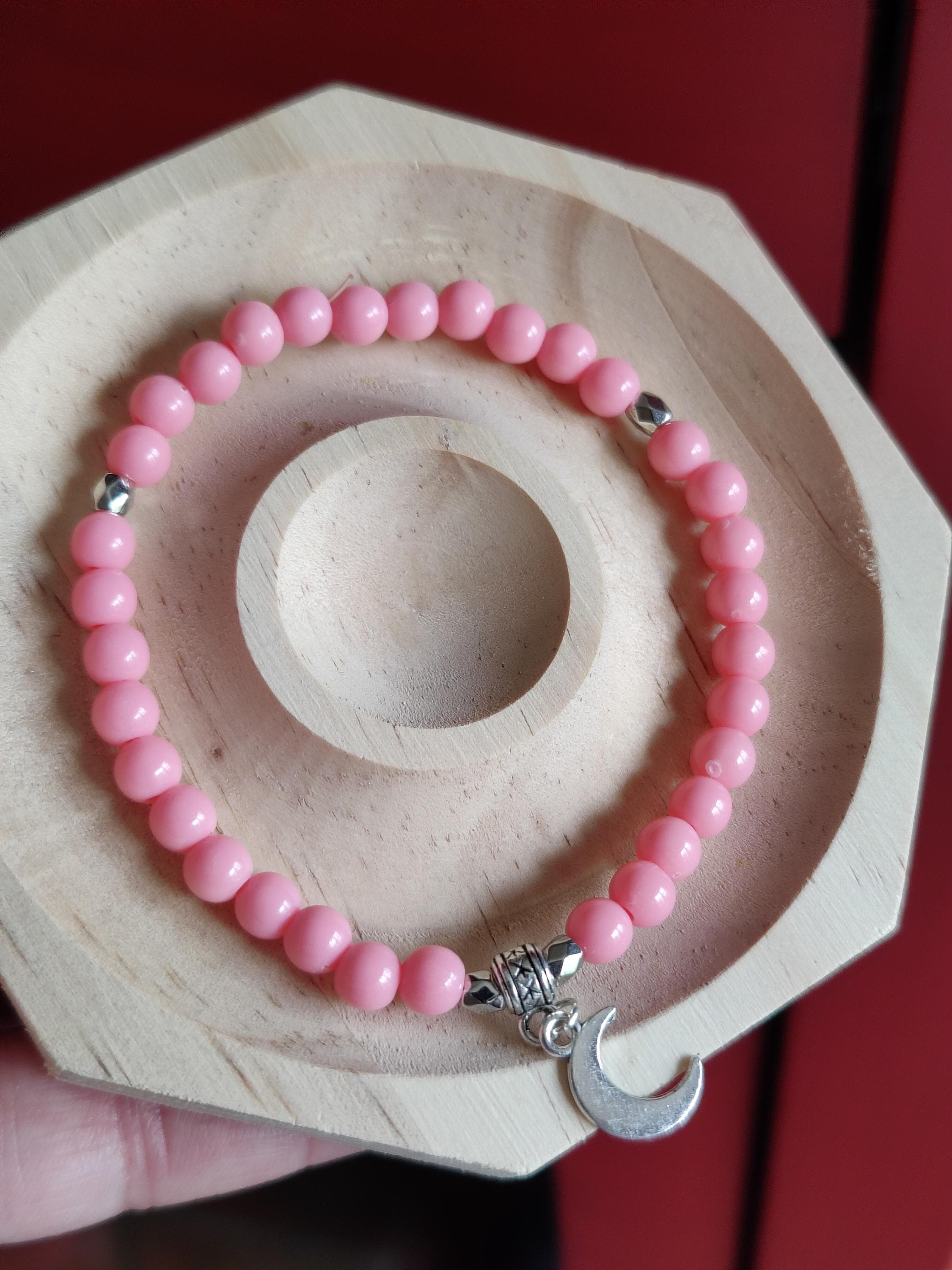 Bracelet Tasbih 33 perles personnalisable, tasbih femme - doré, argenté, 33 perles, perles de prière, cadeau eid ramadan, lune - image 5