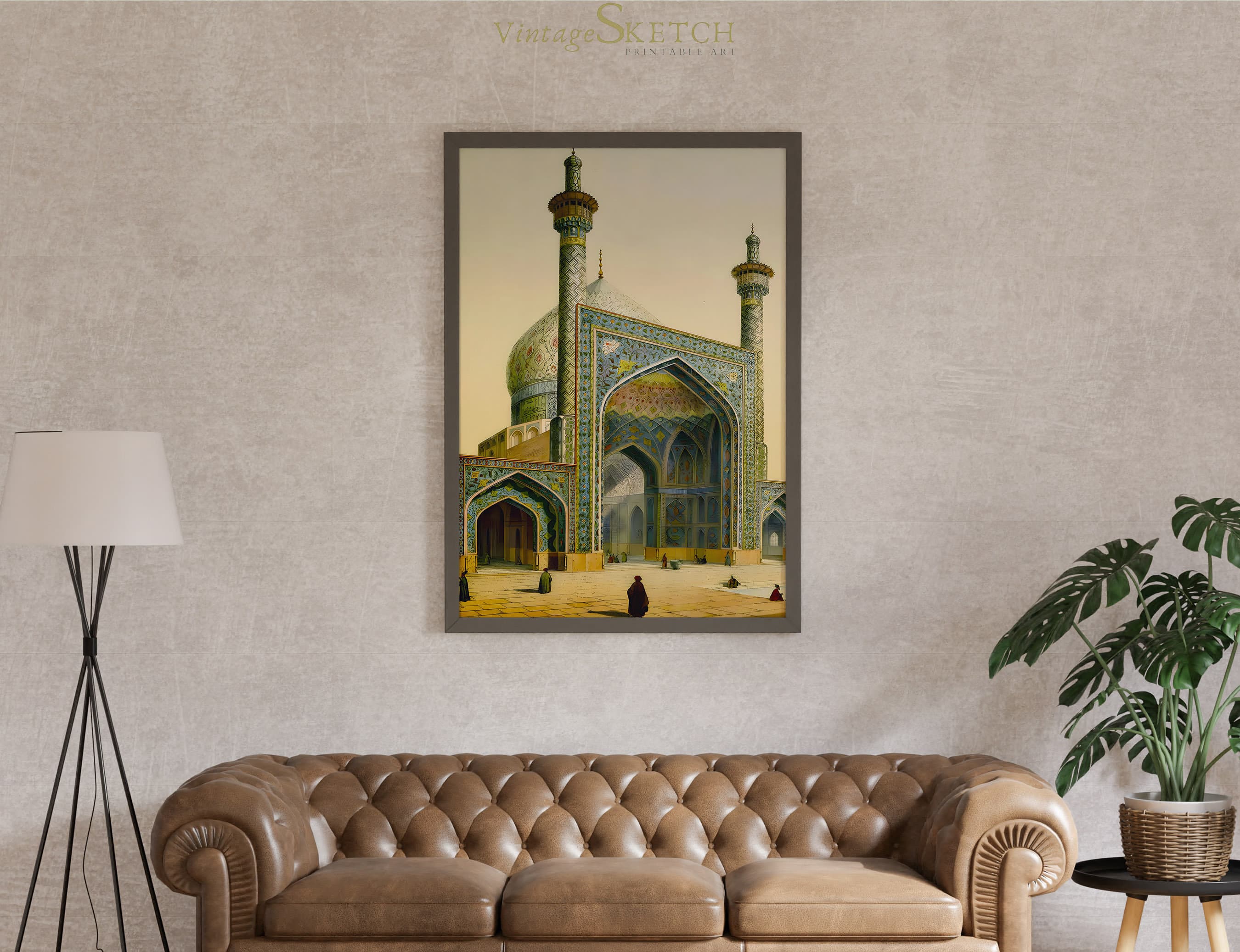 Printable Mosque Wall Art, Islamic Art Painting, Muslim Wedding Gifts, Muslim Wall Decor, Islamic Architecture Door,Mosque Poster-Home Decor - image 4