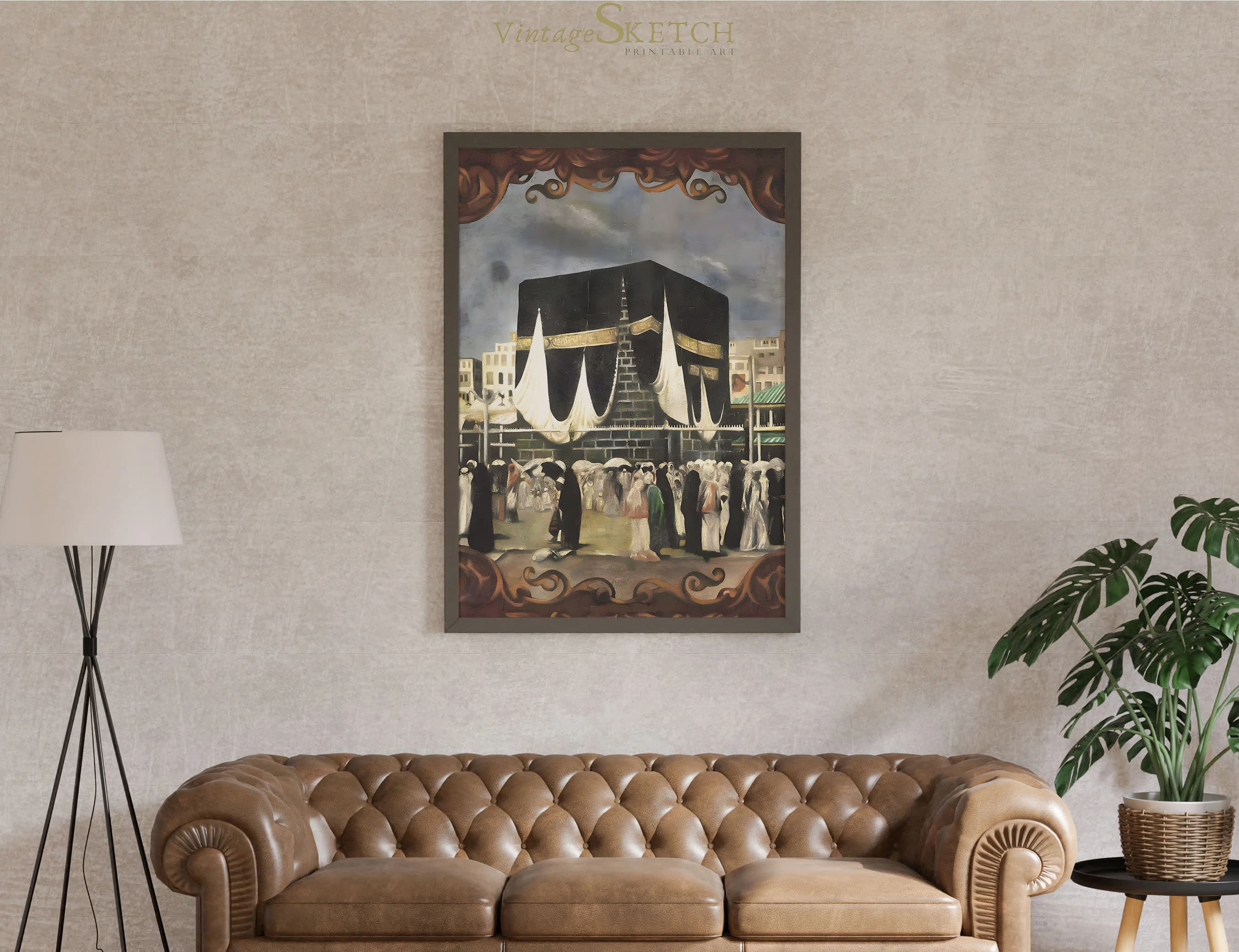 Masjid al-Haram Vintage Wall Art,Islamic gifts, Muslim Wall Art, Nikkah Gift, Muslim Art,Islamic wedding gift,Muslim favors, Mosque Makkah - image 5