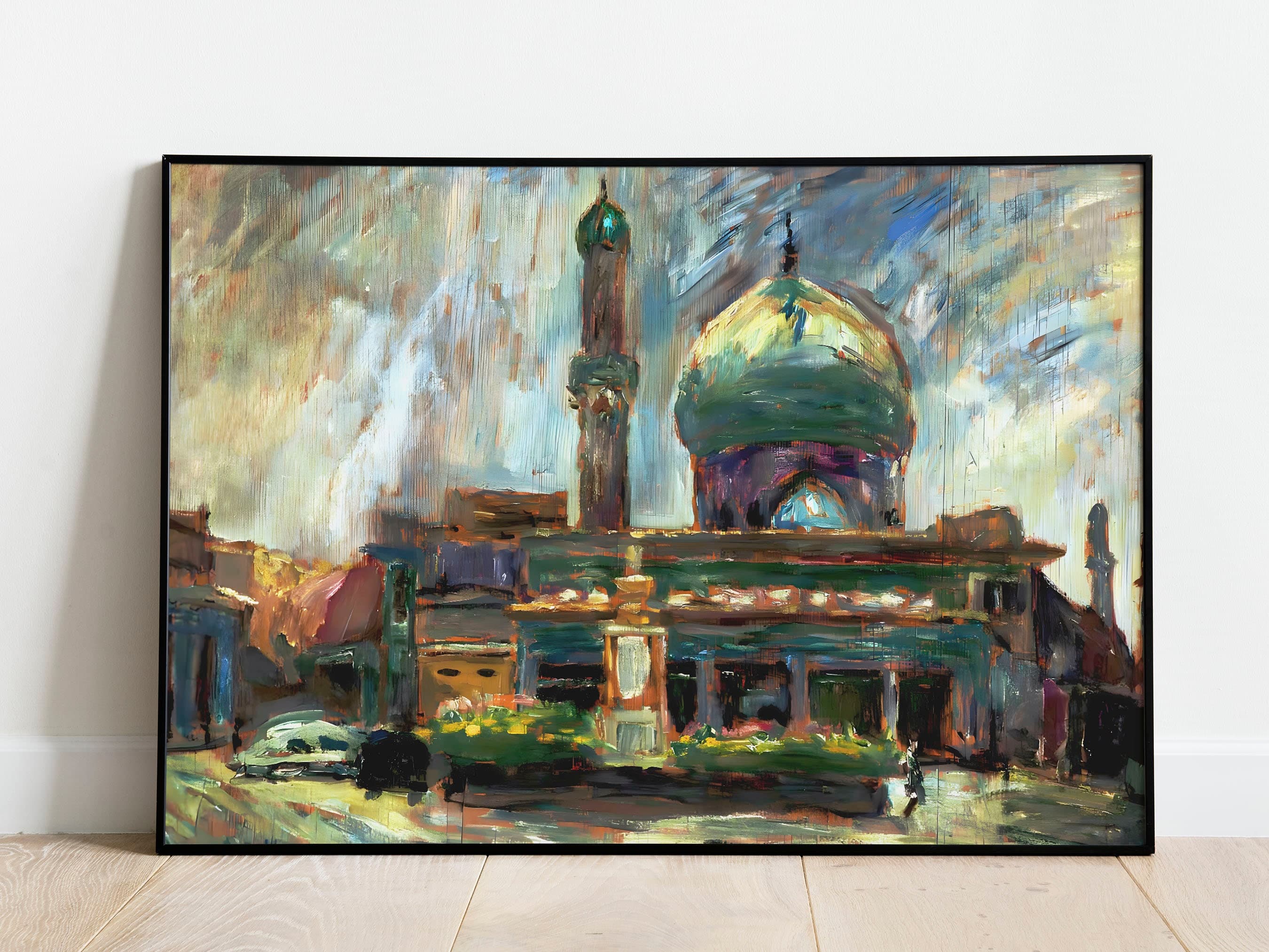 Printable Mosque Wall Art, Islamic oil Painting, Muslim Wedding Gifts, Muslim Wall Decor, Islamic Architecture Dome-Mosque Poster-Home Decor - image 4