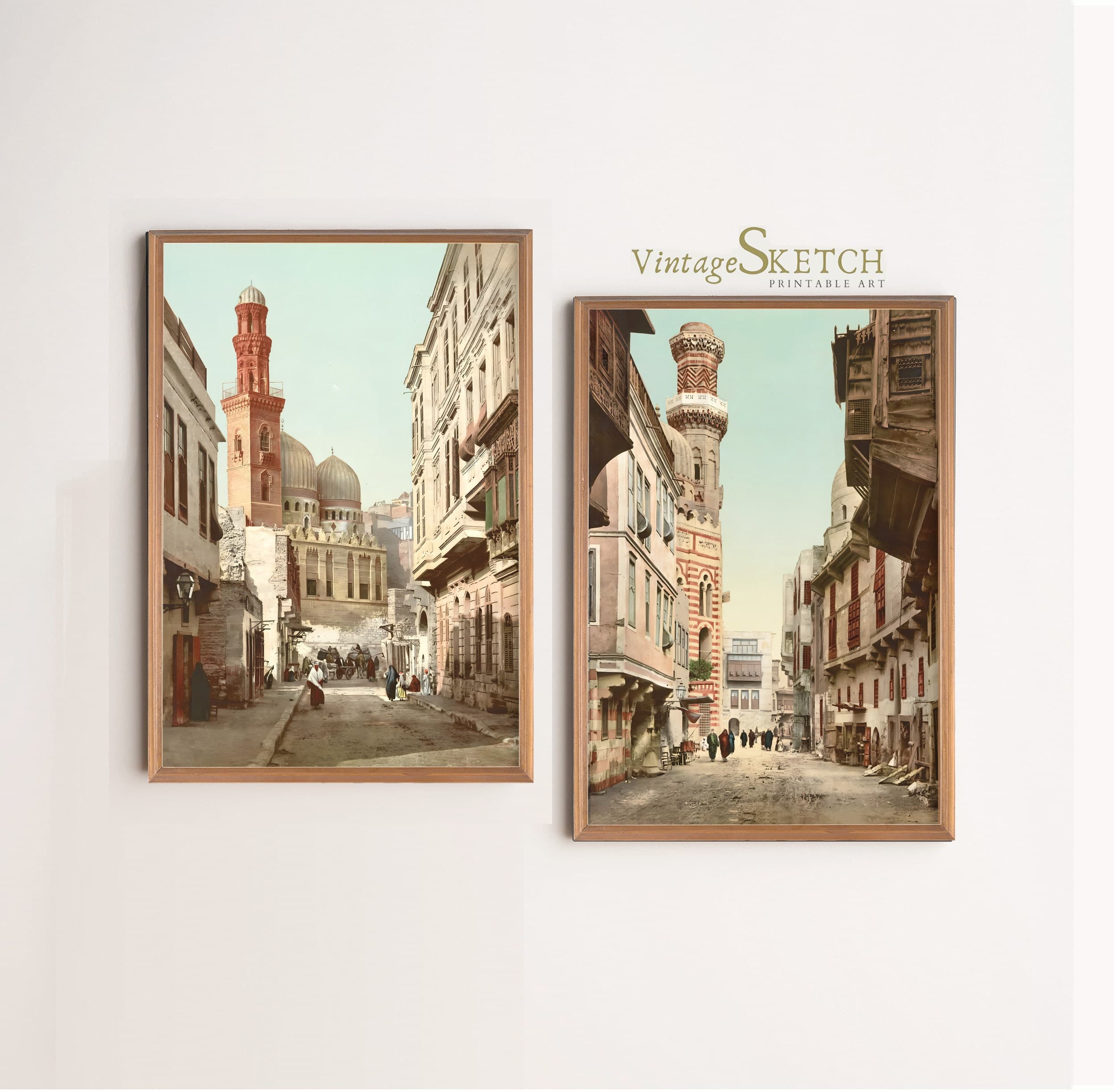 Set of 2 Printable Vintage Cairo Mosque Wall Art, Mosque Poster, Muslim Architecture, Muslim Gift, Islamic Home Decor, Islamic Wall Decor - image 4