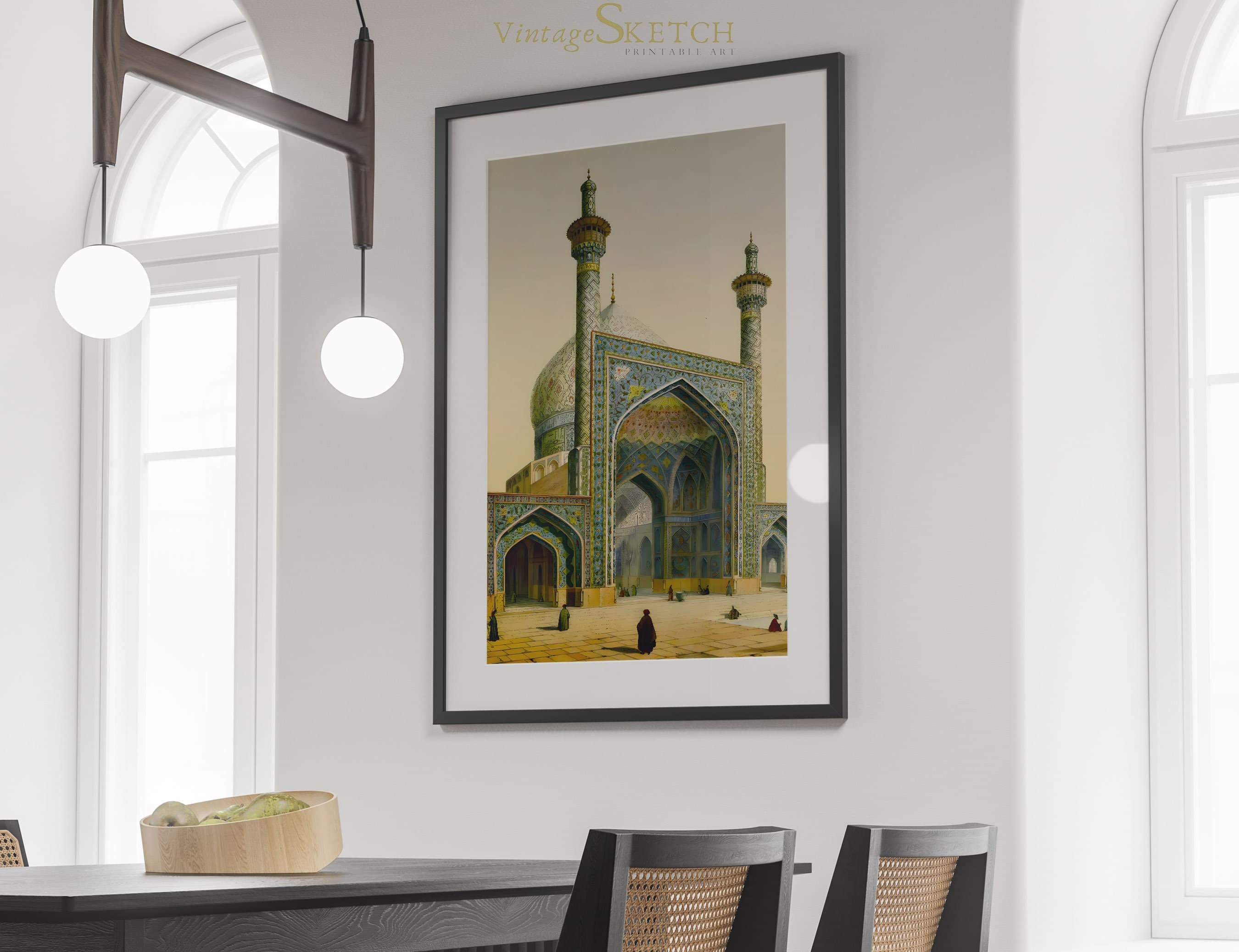 Printable Mosque Wall Art, Islamic Art Painting, Muslim Wedding Gifts, Muslim Wall Decor, Islamic Architecture Door,Mosque Poster-Home Decor - image 5