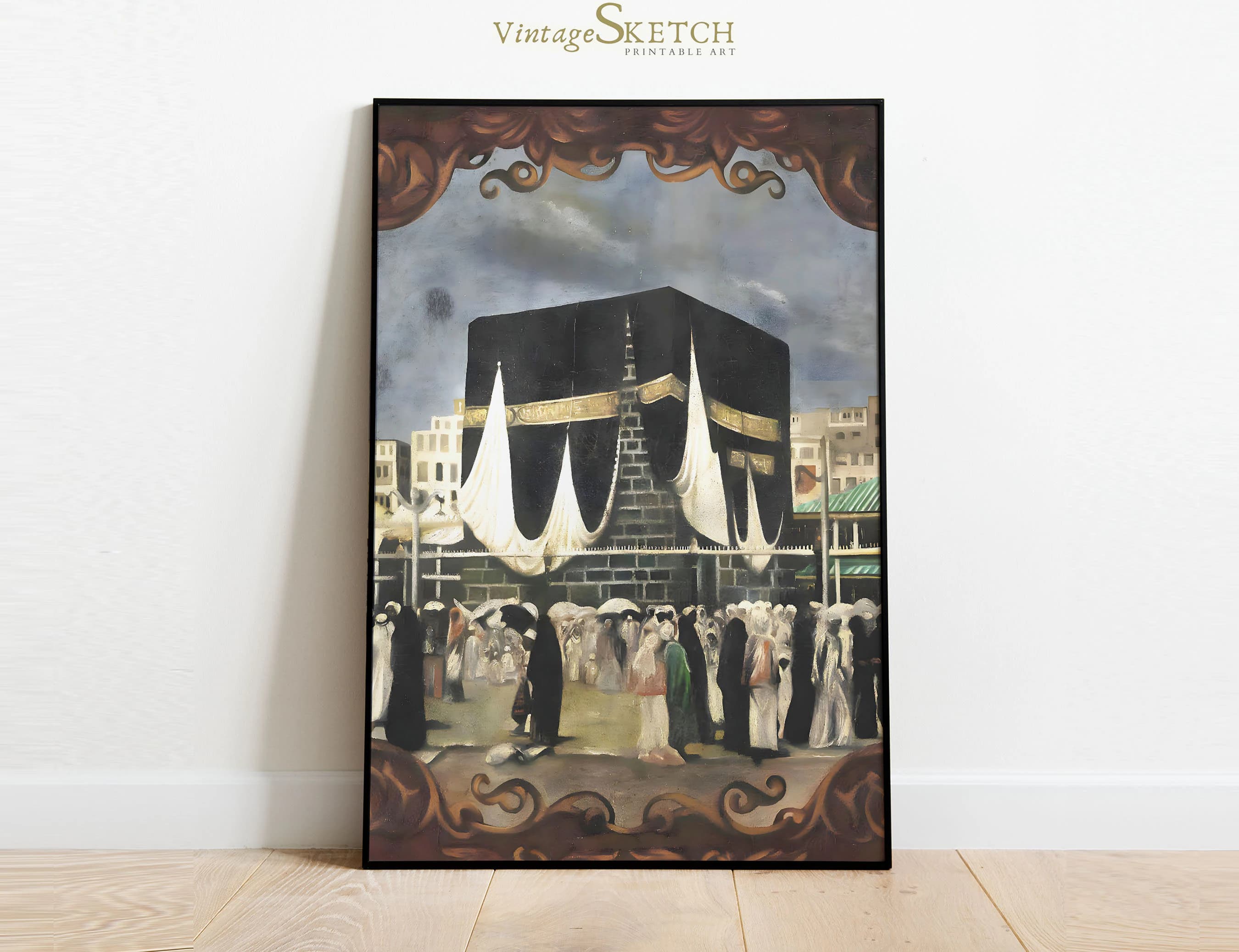 Masjid al-Haram Vintage Wall Art,Islamic gifts, Muslim Wall Art, Nikkah Gift, Muslim Art,Islamic wedding gift,Muslim favors, Mosque Makkah - image 4
