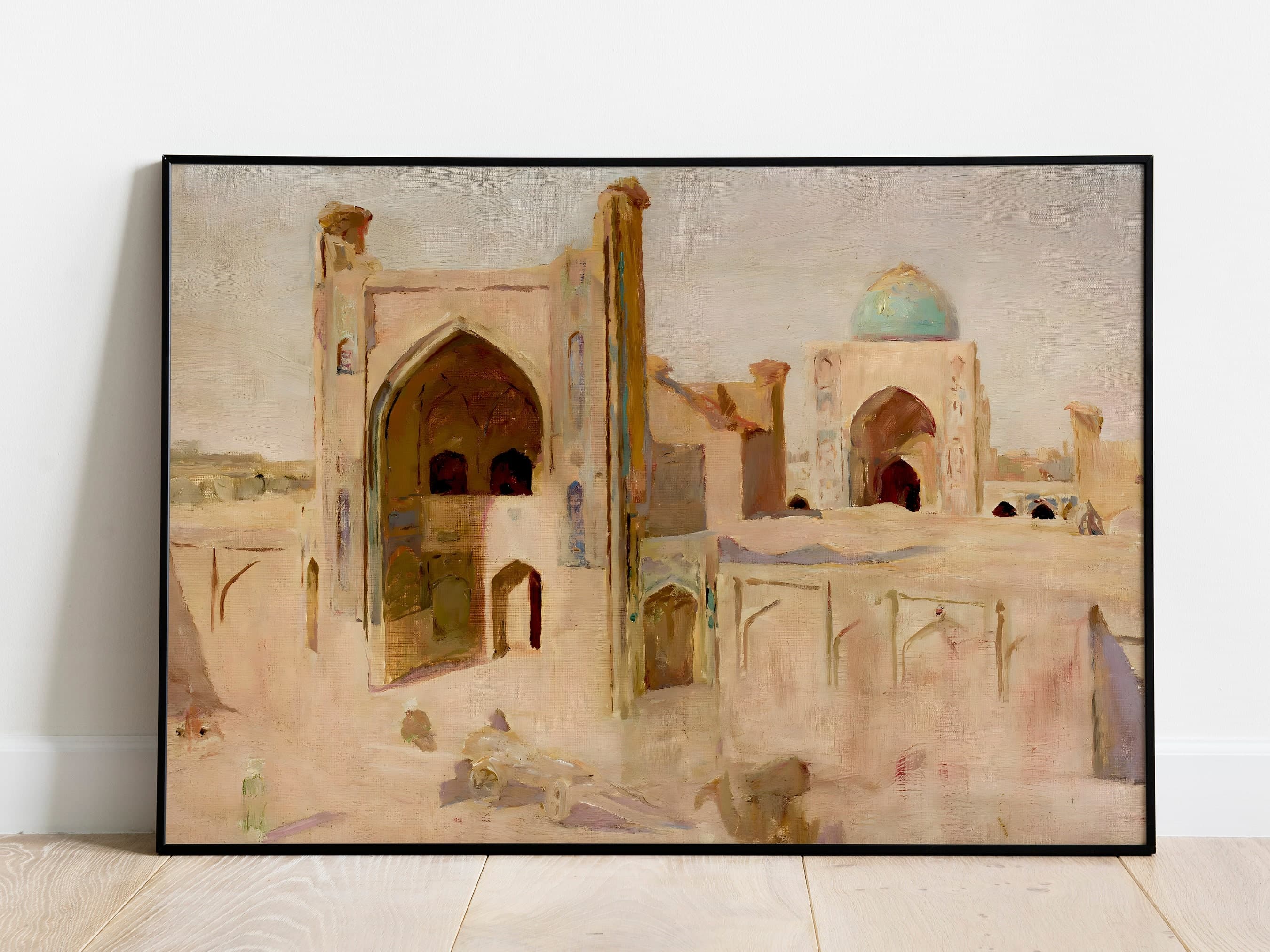 Vintage Mosque Wall Art Painting, Digital Print of mosque, Islamic Arab Architecture & Art Painting - Islamic Decor-Islamic Wall Art jpg - image 3