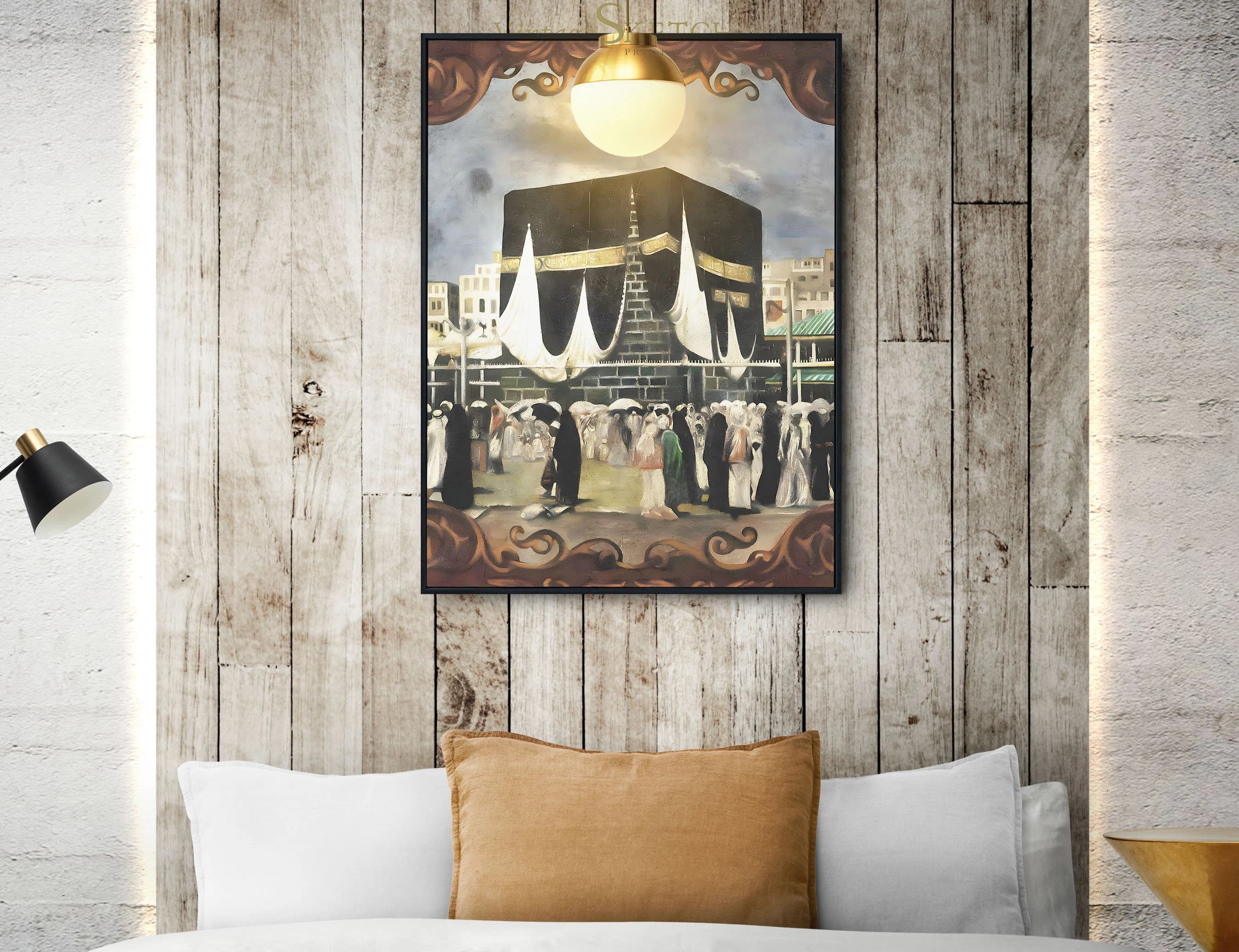 Masjid al-Haram Vintage Wall Art,Islamic gifts, Muslim Wall Art, Nikkah Gift, Muslim Art,Islamic wedding gift,Muslim favors, Mosque Makkah - image 3