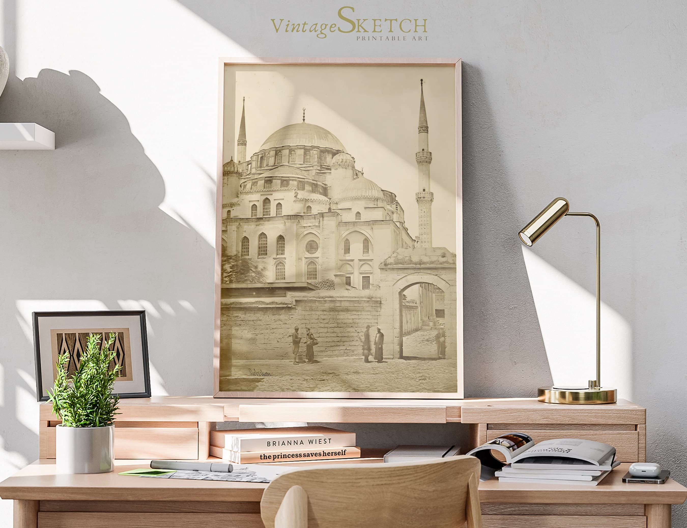 Printable Vintage Suleymaniye Mosque Wall Art, Istanbul Landscape, Islamic Home Decor, Muslim Architecture, Islamic Gift - Digital Download - image 5