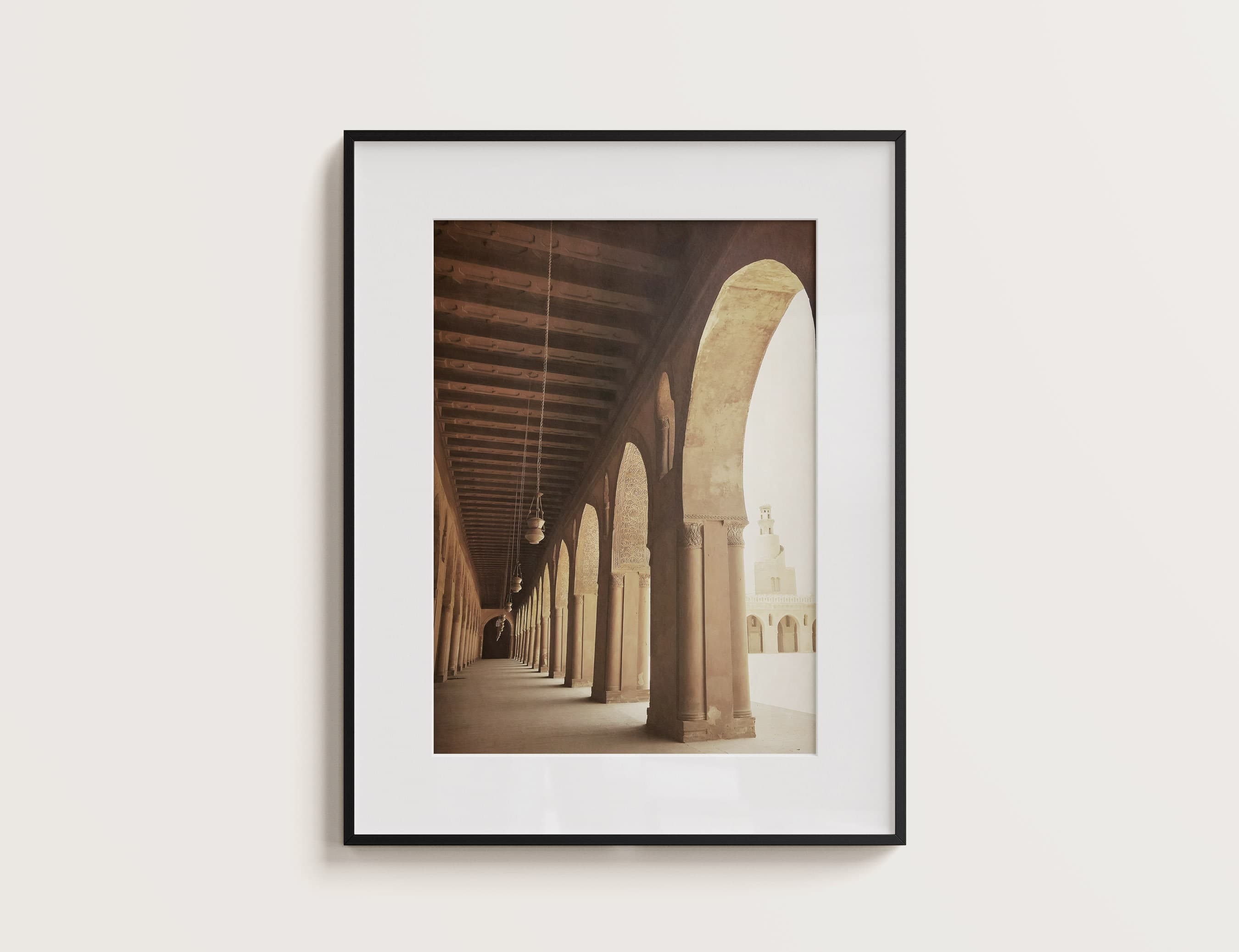 Vintage Cairo Mosque Wall Art, Islamic Decoration, Islamic Art, Wedding Gift Printable JPEG, Muslim Architecture-Islamic Art-Mosque Painting - image 4
