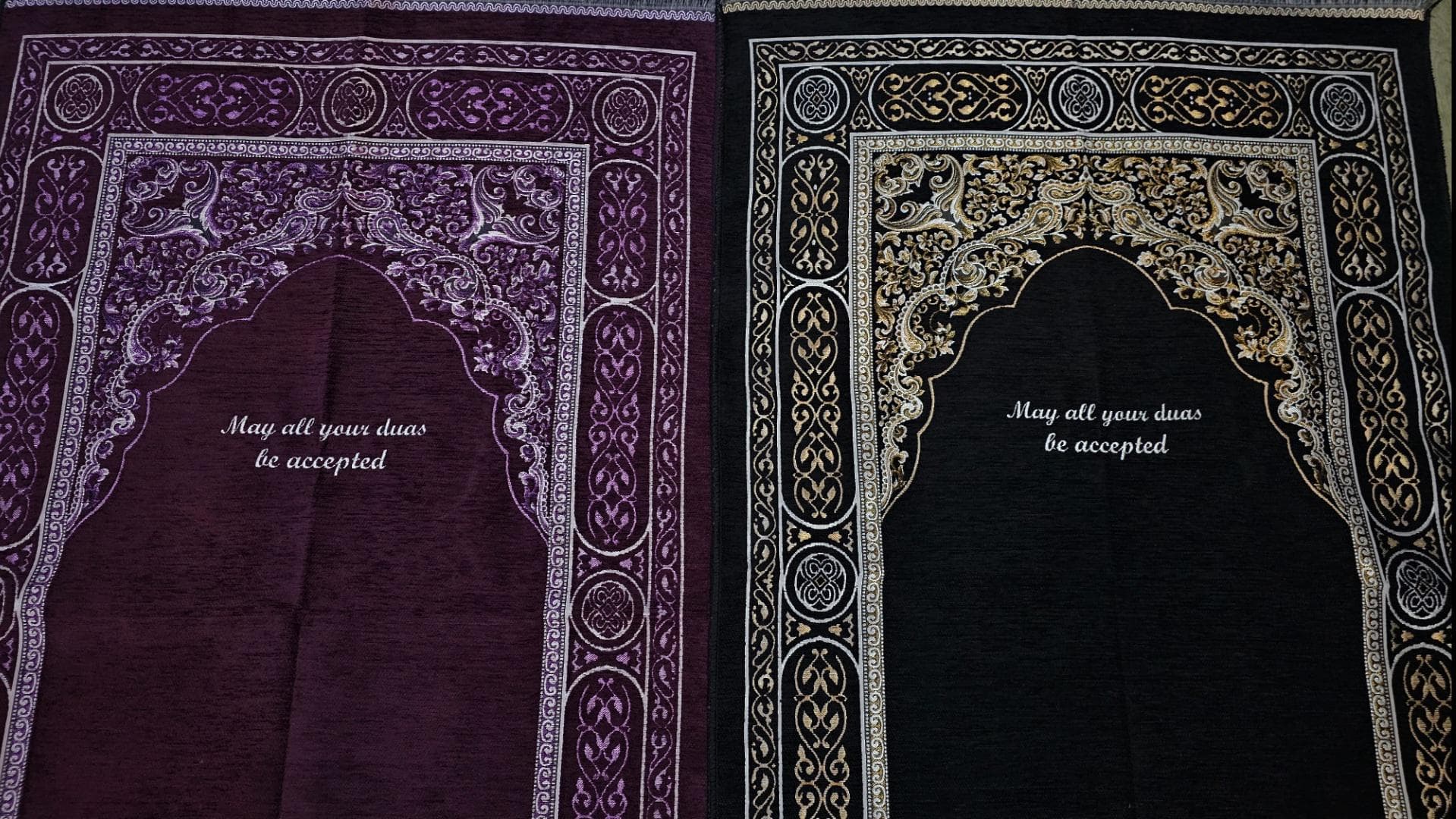Personalized Embroidered Prayer Mat: Chenille Islamic Sajada Rug, Adult Size - image 5
