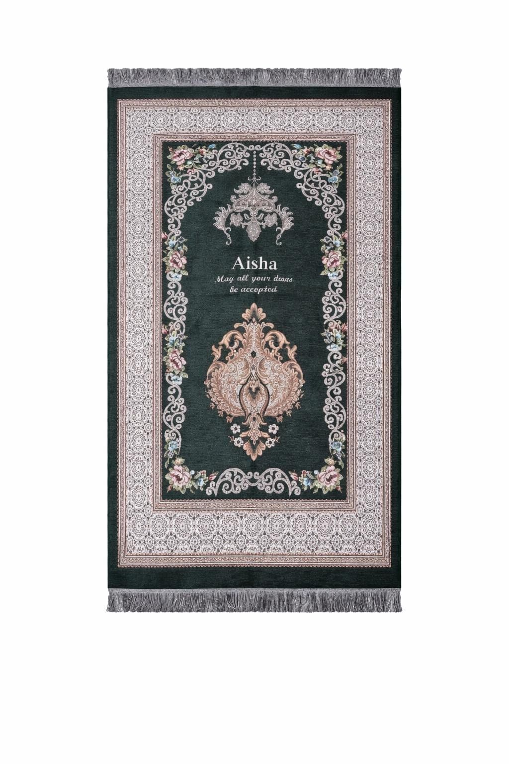 Personalised Prayer Mat – Adult size Musallah Janamaz Sajada–Islamic Gift for Ramadan, Eid, Nikah, Wedding Birthday gift idea Muslim gift - image 5
