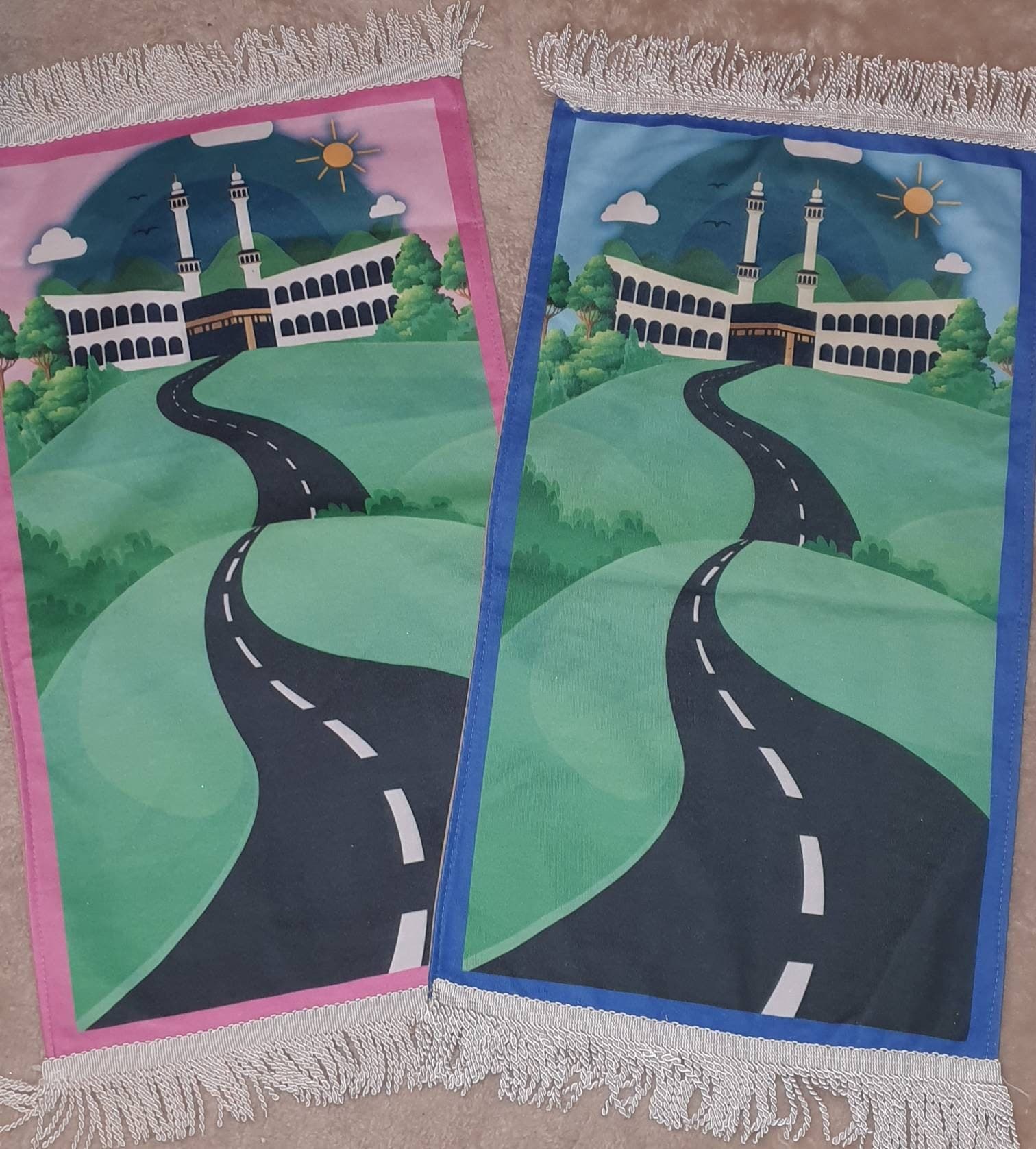 Personalised Prayer Mat for Kids – Colorful Islamic Gift with Name | Muslim Boys  Girls | Eid Gift | Ramadan Present | Salah Rug - image 3