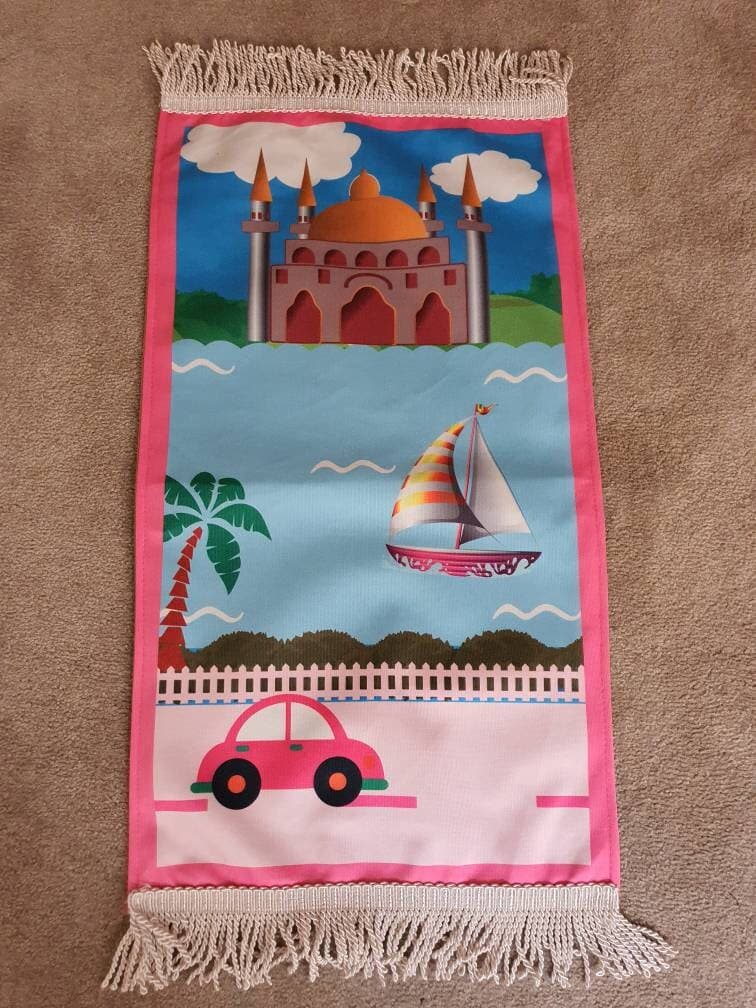 Kids Prayer Mat, Mosque Salah Rug, Mini Baby Prayer Mat