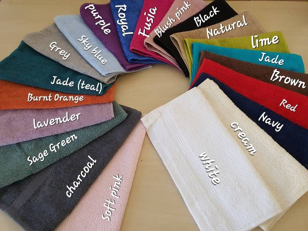 Personalized Arabic Name 3 piece Towel Set | Embroidered Egyptian Cotton Bath, Hand & Face Towels | Perfect Customised Gift - image 4