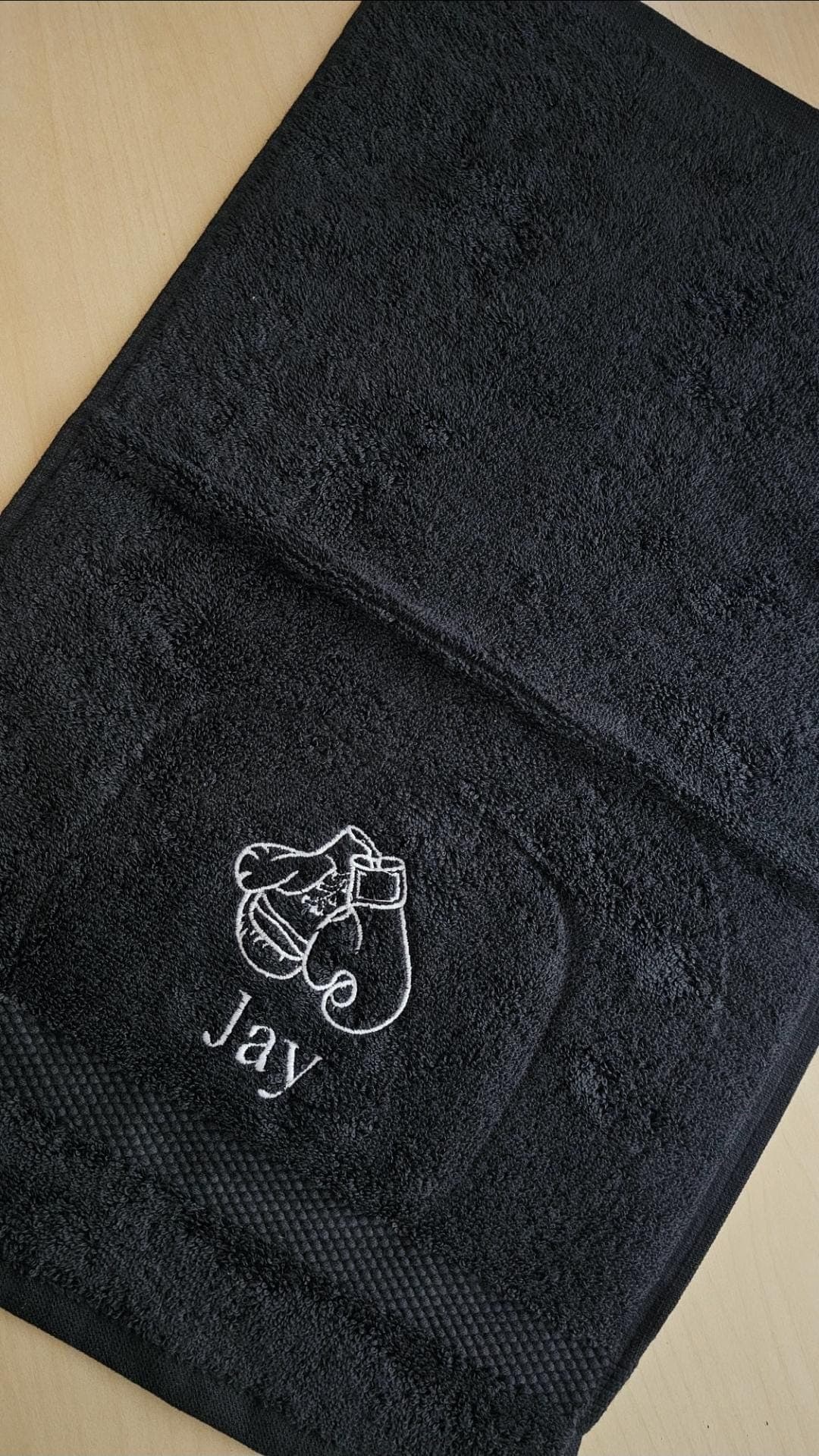 Custom Boxing Towel, Personalized Gym Accessories with any Name | Sports Towel Perfect Gift | Summer Essentials with Boxing gloves - image 4