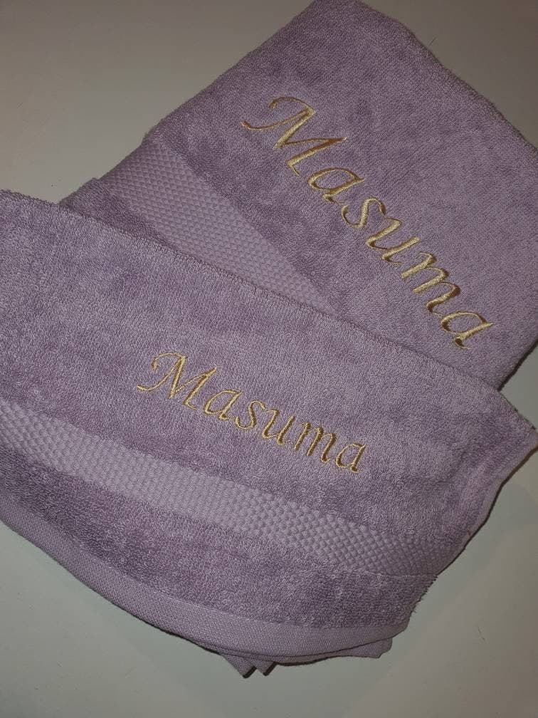 Personalised embroidered Towel– Bath, Hand and Face Sizes | Customised Gift for Wedding, Birthday, Mum Dad, Bridesmaids, Baby - image 5