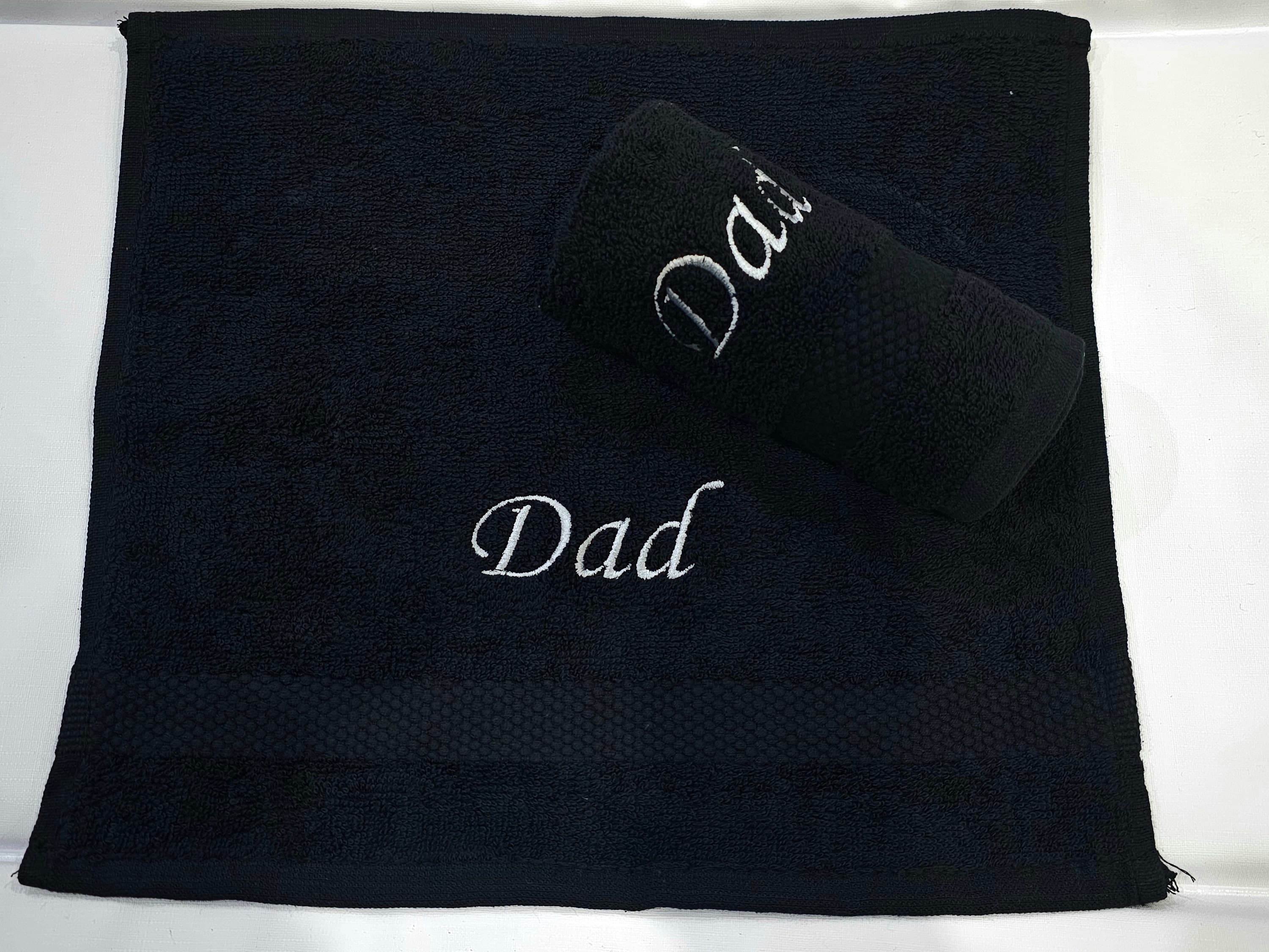 Personalised Fathers day Face Cloth | Egyptian Flannel Towels |Embroidered | Customised | Dad - image 4