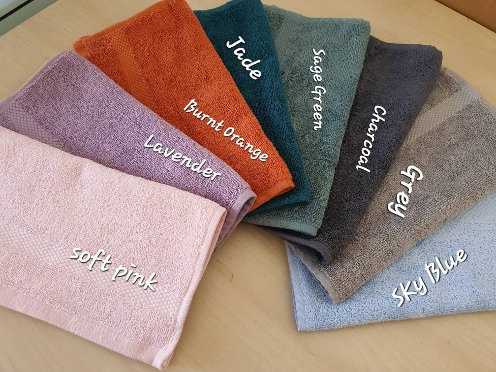 Personalized Arabic Name 3 piece Towel Set | Embroidered Egyptian Cotton Bath, Hand & Face Towels | Perfect Customised Gift - image 5