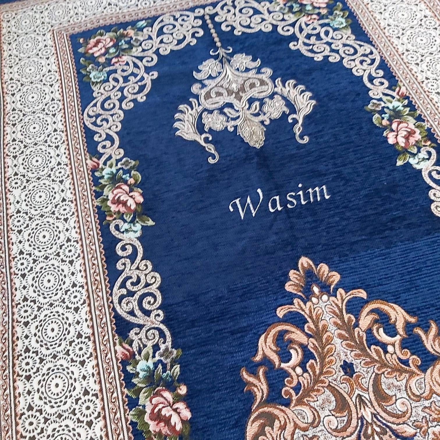 Islamic personalised prayer mat |  custom muslim gift | Eid Ramadan Nikkah Wedding Gift for Him Her | Birthday gift Musallah Janamaz islam - image 5