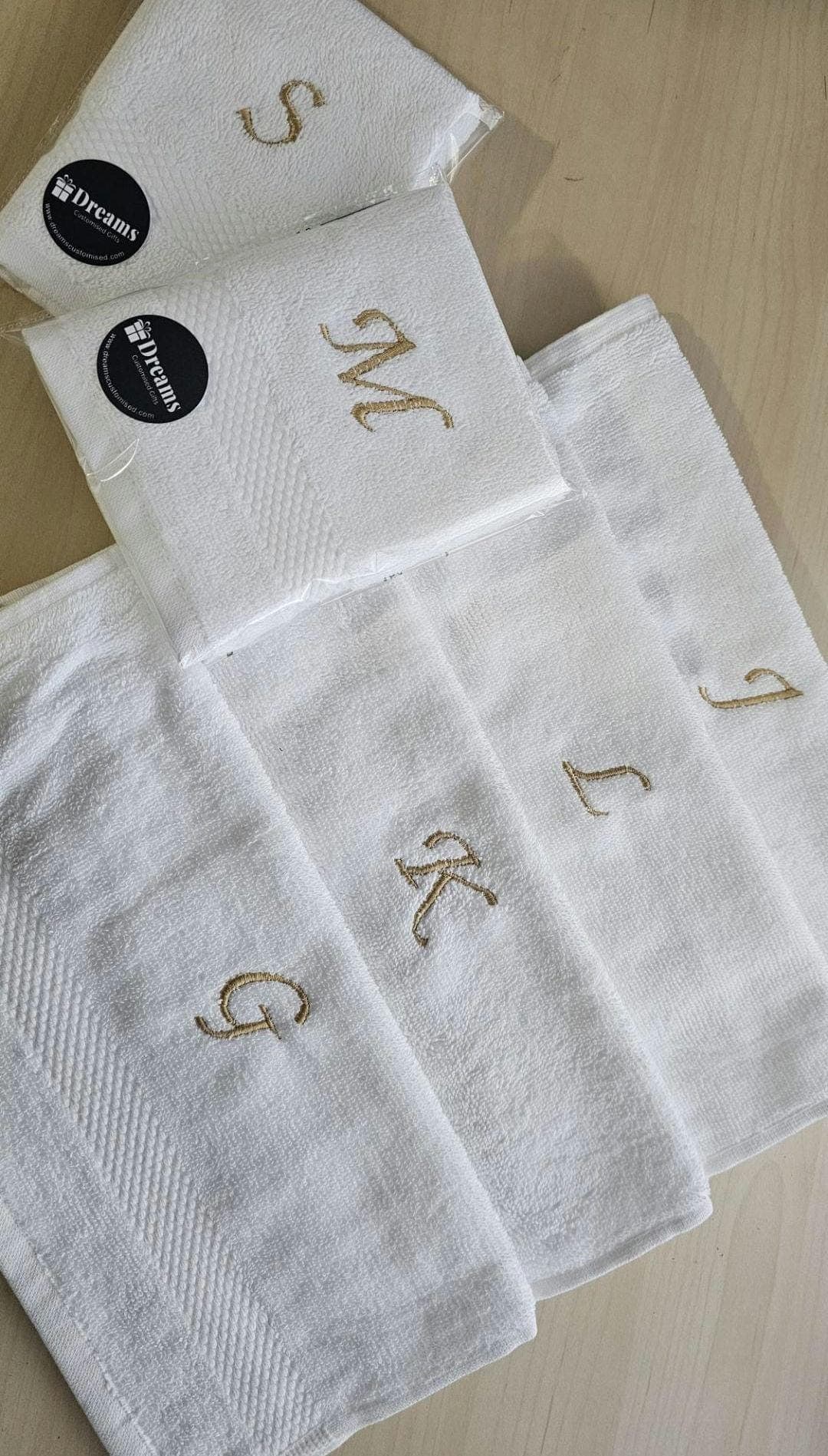 Initial Personalised Face Towel | Embroidered Flannel | Egyptian Cotton | Custom Gift for Gym Skincare Beauty Baby Makeup Birthday gift idea - image 4