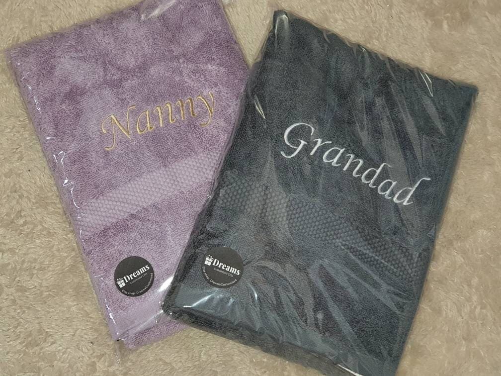 Personalised embroidered Towel– Bath, Hand and Face Sizes | Customised Gift for Wedding, Birthday, Mum Dad, Bridesmaids, Baby - image 4