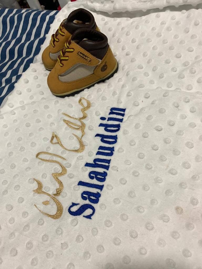 Personalised Baby Blanket with Name in English and Arabic – Soft Newborn Gift | Islamic Baby Shower Present | Custom Keepsake Blanket - image 5