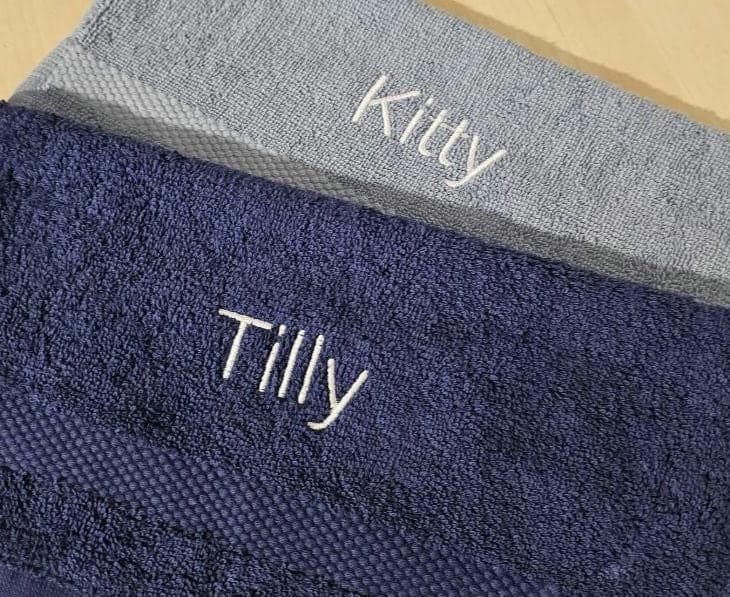 Personalised Embroidered Face Towel: Custom Flannel Gift With Any name, Perfect for Sports Gym Football Birthday Holiday Couples His Hers - image 3