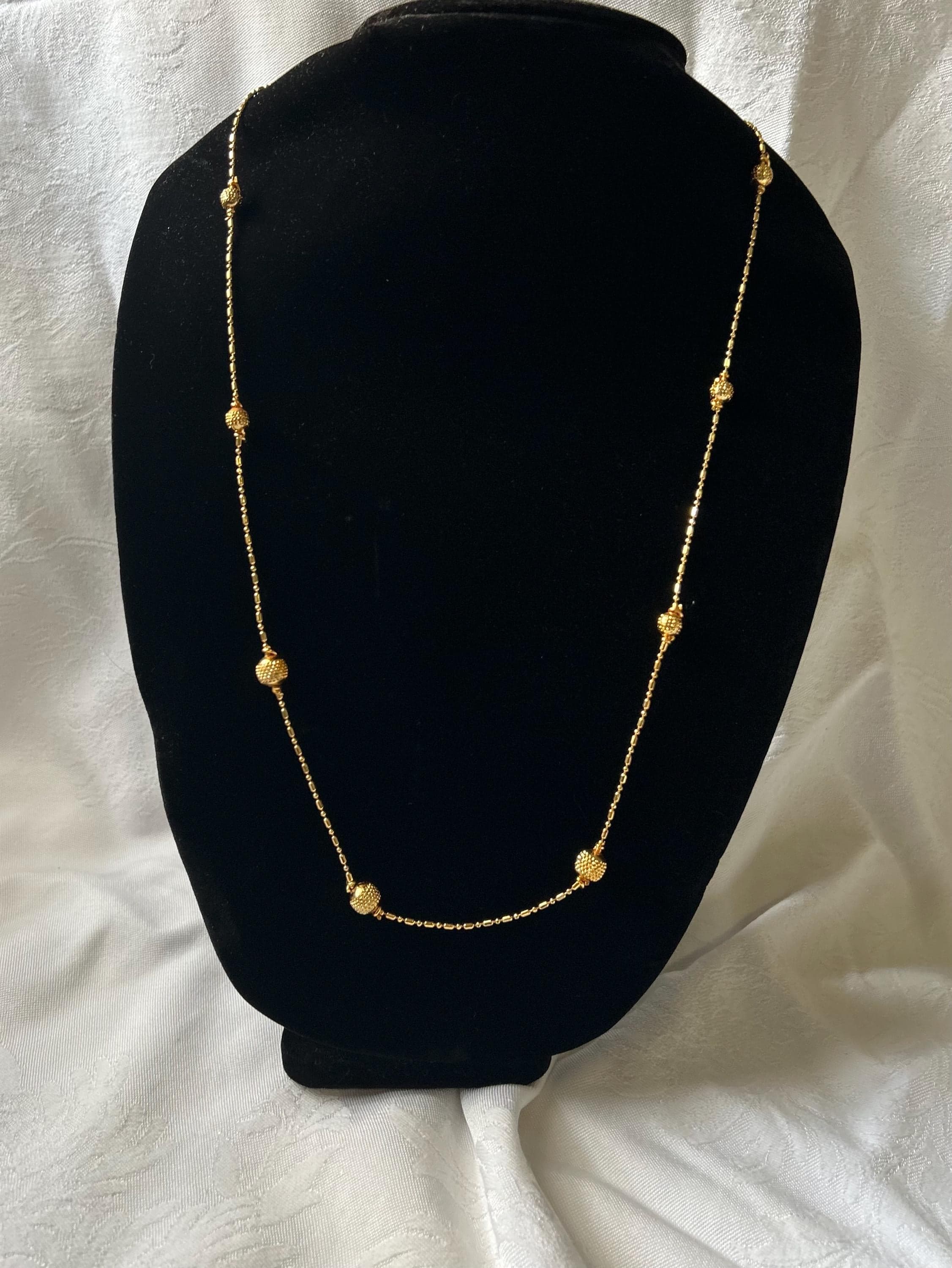 Pakistani-Inspired Gold Chain Necklace | Desi Bridal Jewelry - image 3