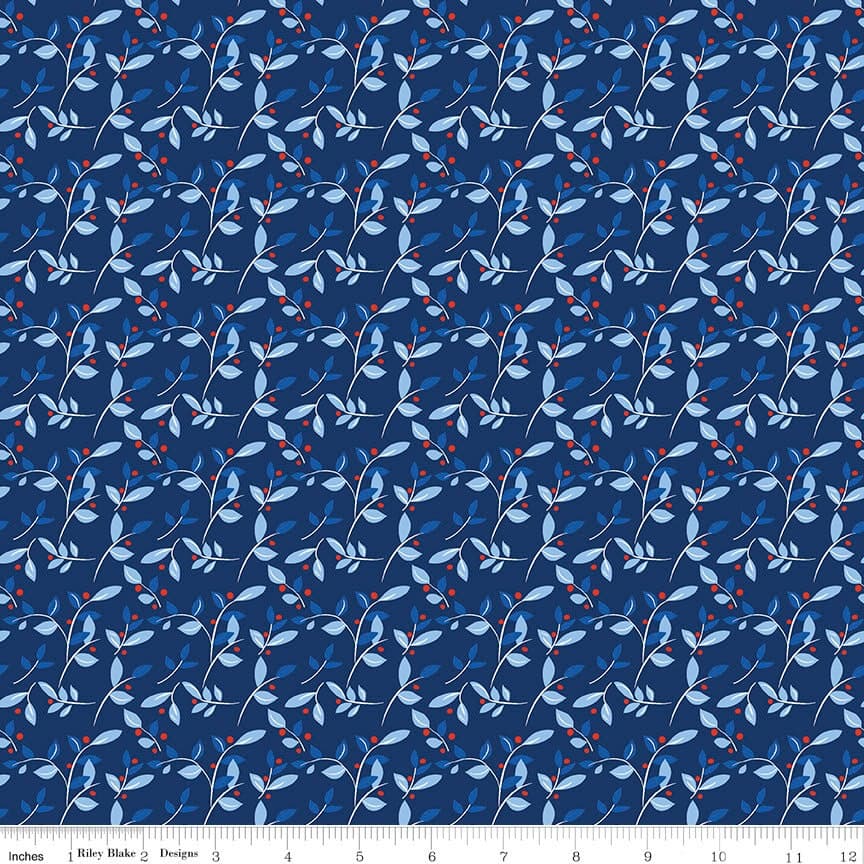 Red White & Bang by Sandy Gervais for Riley Blake Designs C11527 Navy - image 3