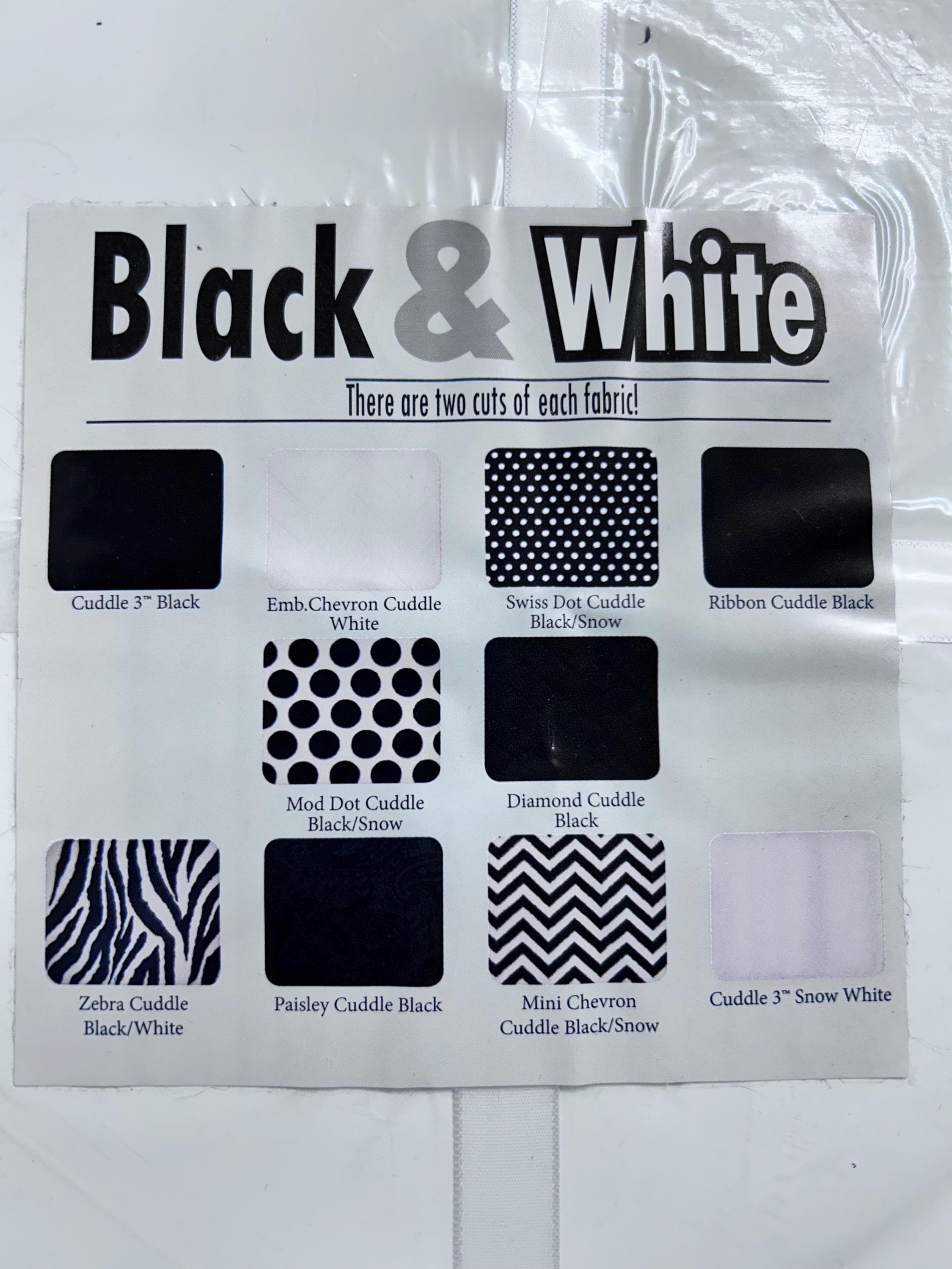 Black and White Cuddle Cake from Shannon Fabrics, Item# RCV DR77607 10 inch squares - image 3
