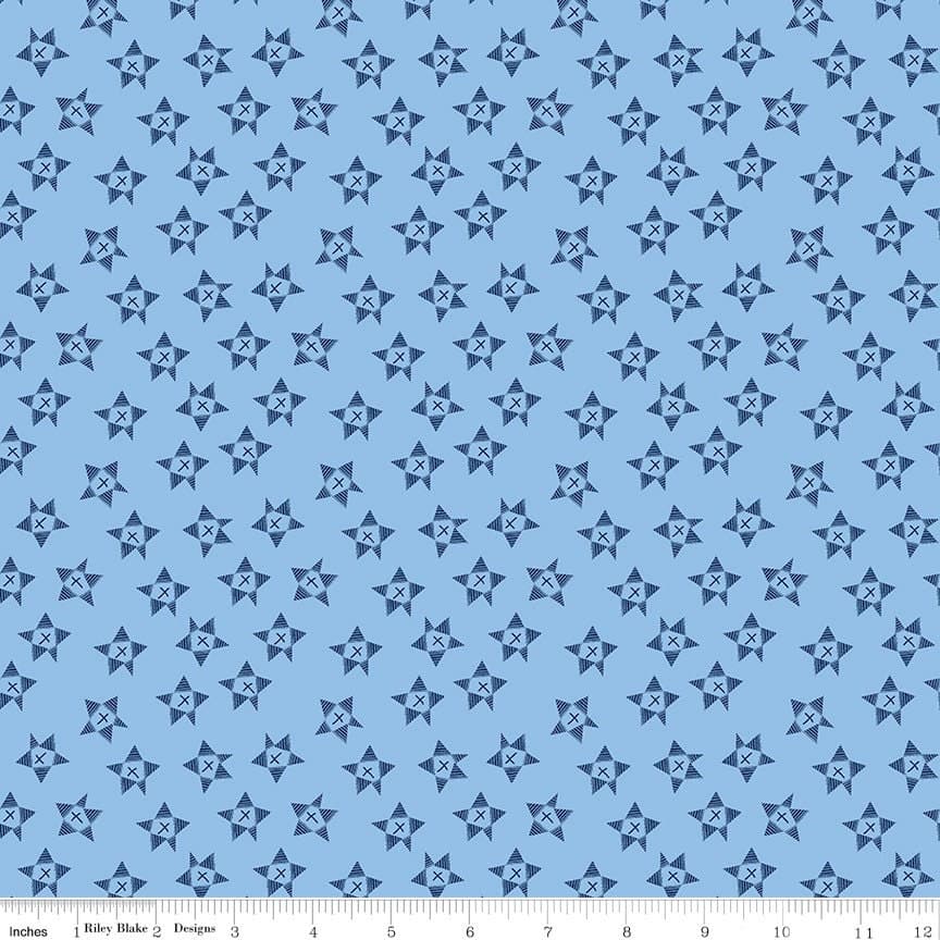 Red White & Bang by Sandy Gervais for Riley Blake Designs C11523 Blue - image 3
