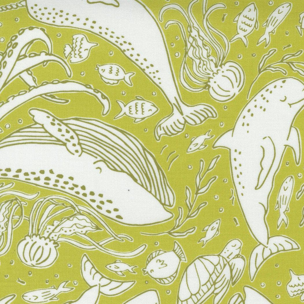 The Sea & Me by Stacy Iest Hsu for Moda Fabrics 20794-17 Seaweed